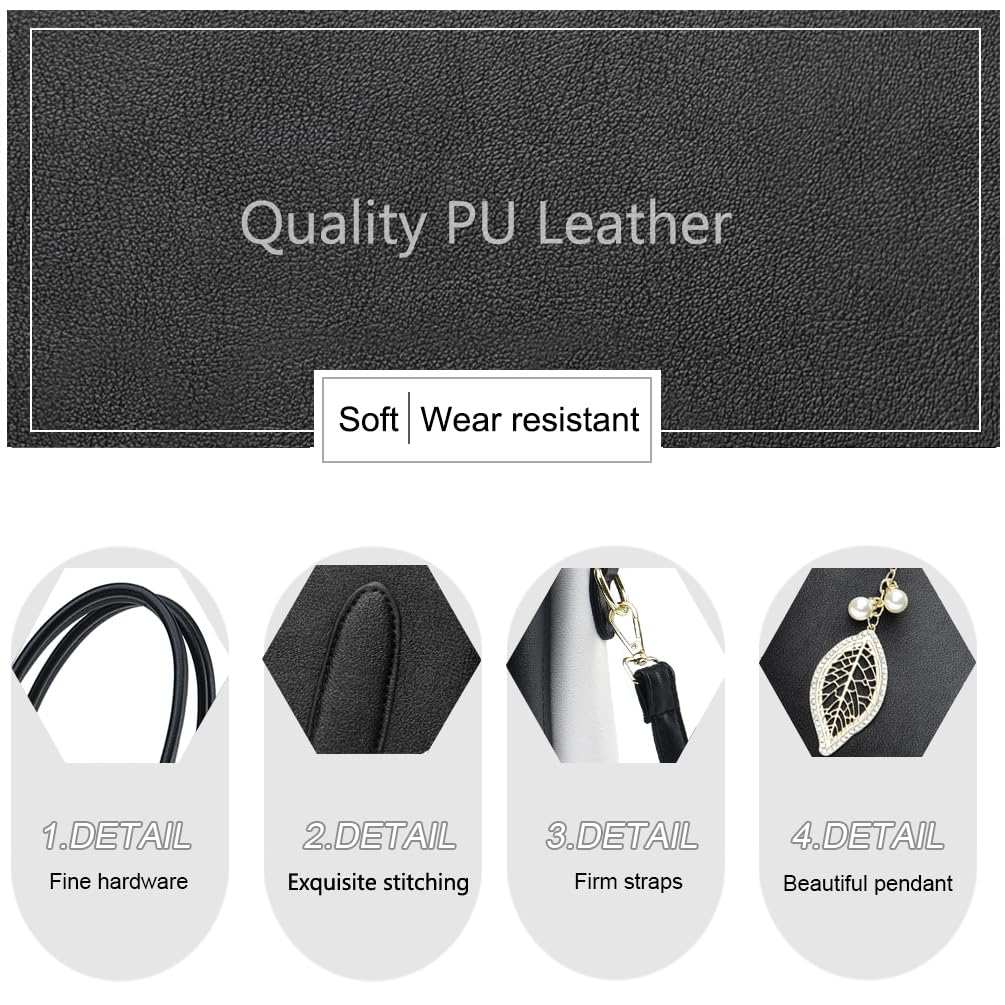 Stylish Women's PU Leather Satchel Purses & Handbags - Tote, Top Handle, Shoulder & Crossbody Bags for Work, Travel & Everyday Use