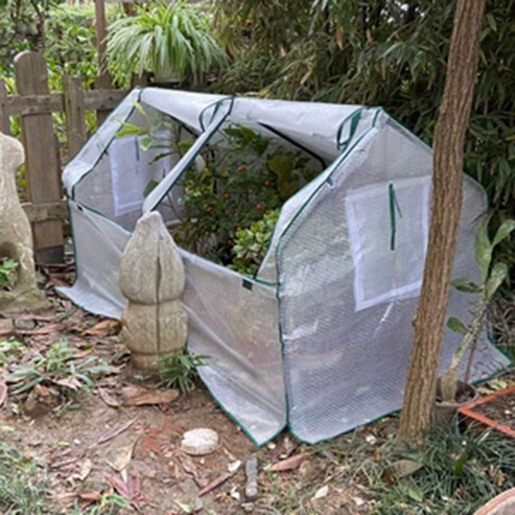 Portable Walk-in Plastic Greenhouse with Grid Design - Rainproof, Anti-Snow & Dust-Proof for Patio, Tomatoes & Plants (3 Sizes: 180x90x90cm, White) - Perfect for Home Gardening, Backyard Planting & Winter Protection