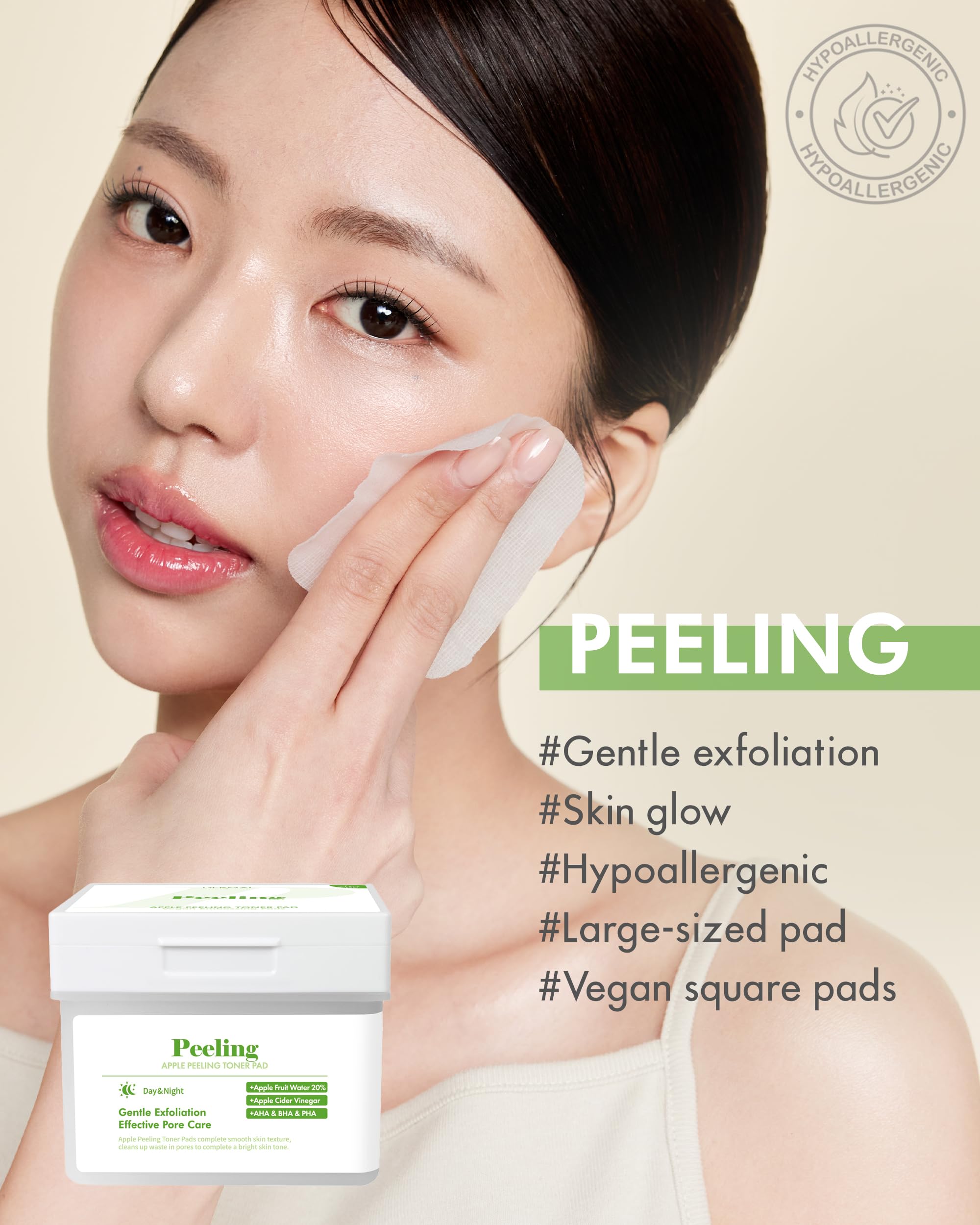 DERMAL Apple Peeling Toner Pads & Madecassoside Blemish Control Pads Bundle - Exfoliating & Acne Treatment for Clear Skin - Perfect for Daily Skincare Routine & Travel
