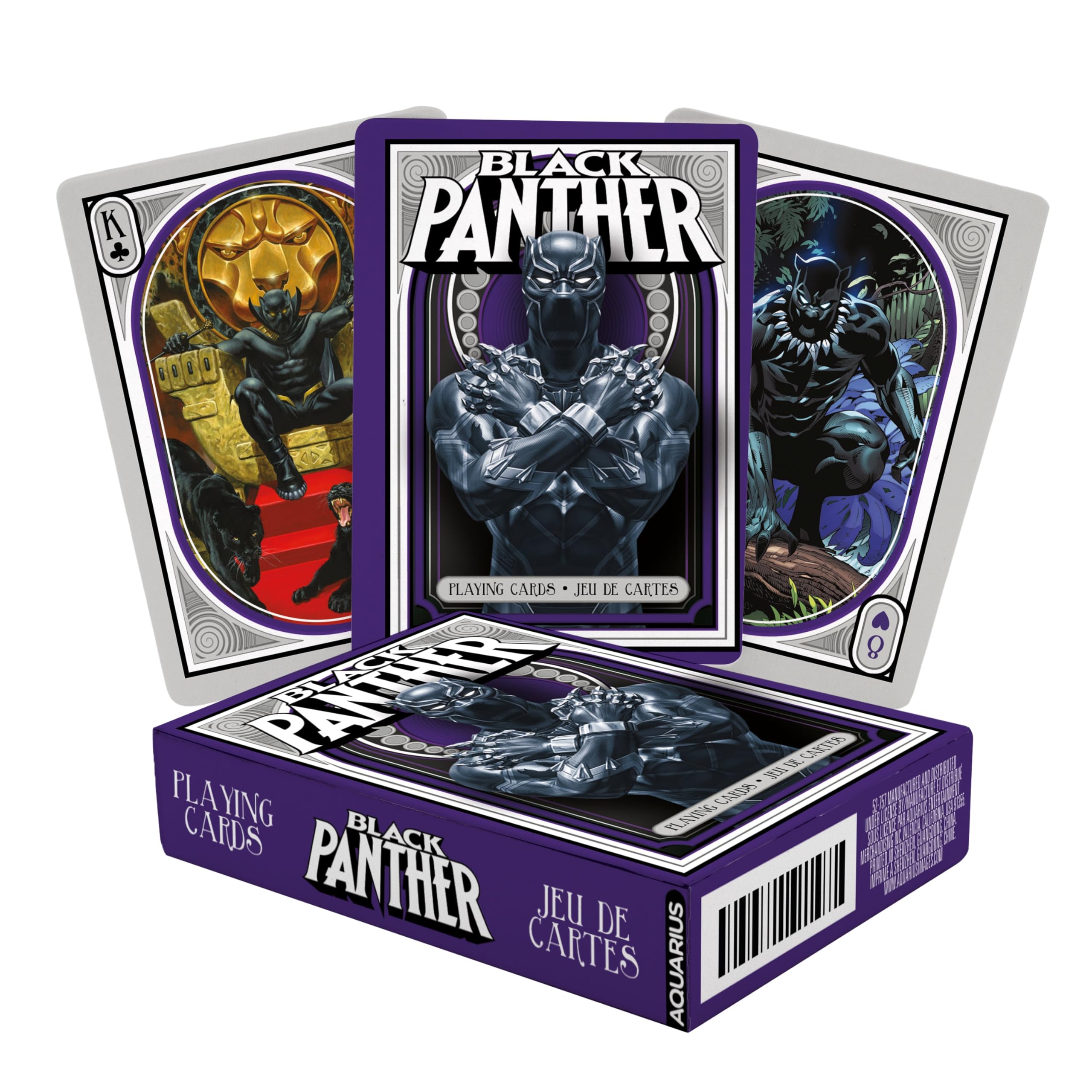 Marvel Comics Black Panther Playing Cards - Official Licensed Deck for Poker, Blackjack & Card Games - Collectible Black Panther Themed Cards for Fans & Gamers - Perfect for Game Nights, Parties & Marvel Collections