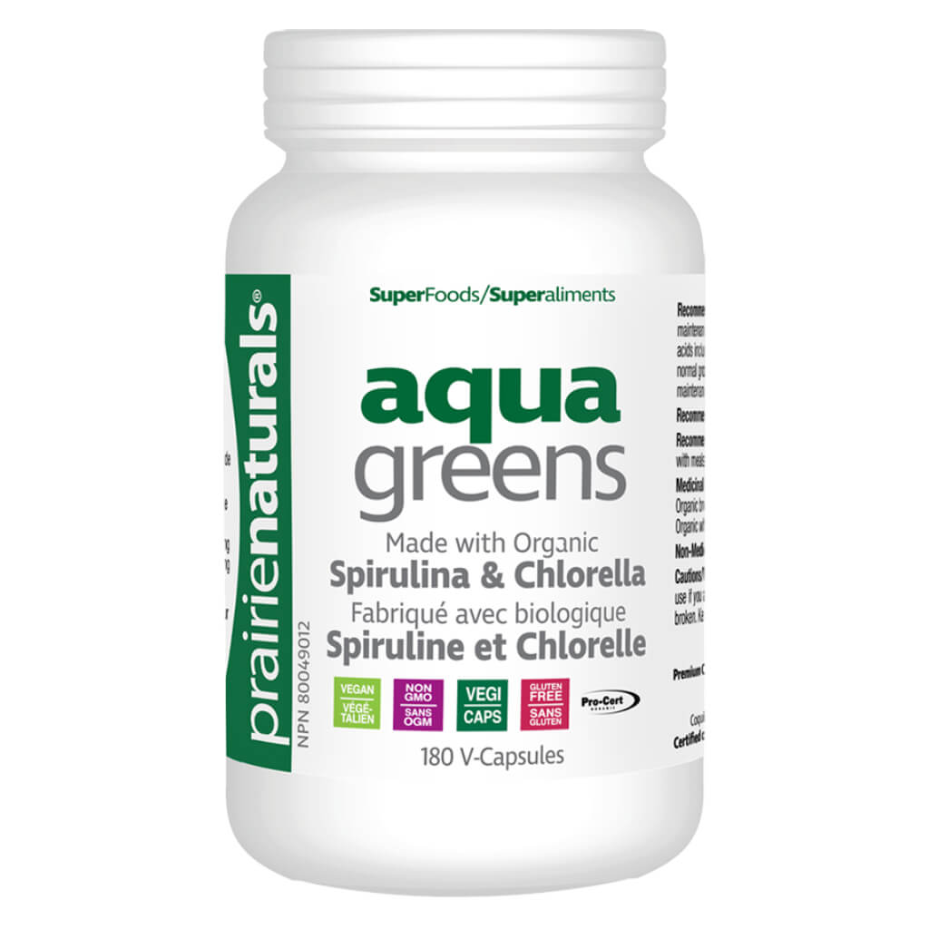 Organic Aqua Greens Superfood Capsules - Premium Algae & Spirulina Supplement for Detox & Energy Boost - Perfect for Daily Wellness & Immune Support