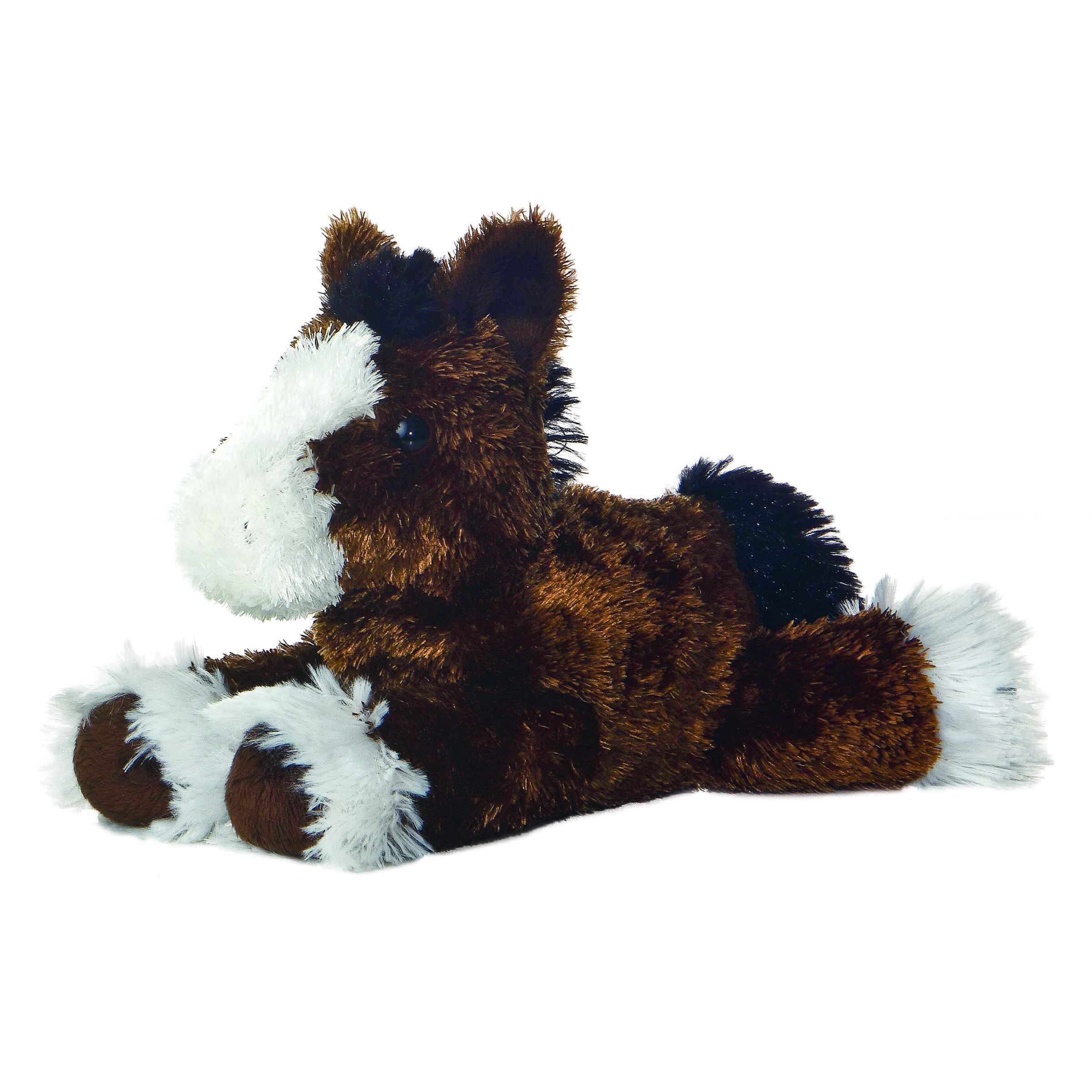 Aurora® Mini Flopsie™ Clydes™ 8-inch Brown Stuffed Animal Plush Toy - Soft & Cuddly Companion for Kids, Gifts, and Home Decor