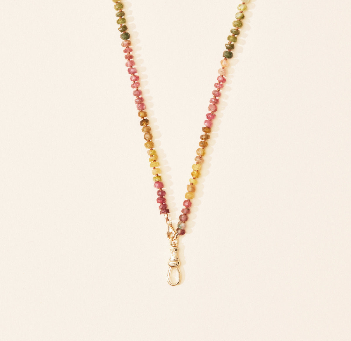 10K Yellow Gold Tourmaline Beaded Mood Necklace – Color Changing Jewelry for Stress Relief & Emotional Balance | Perfect for Meditation, Yoga & Daily Wear