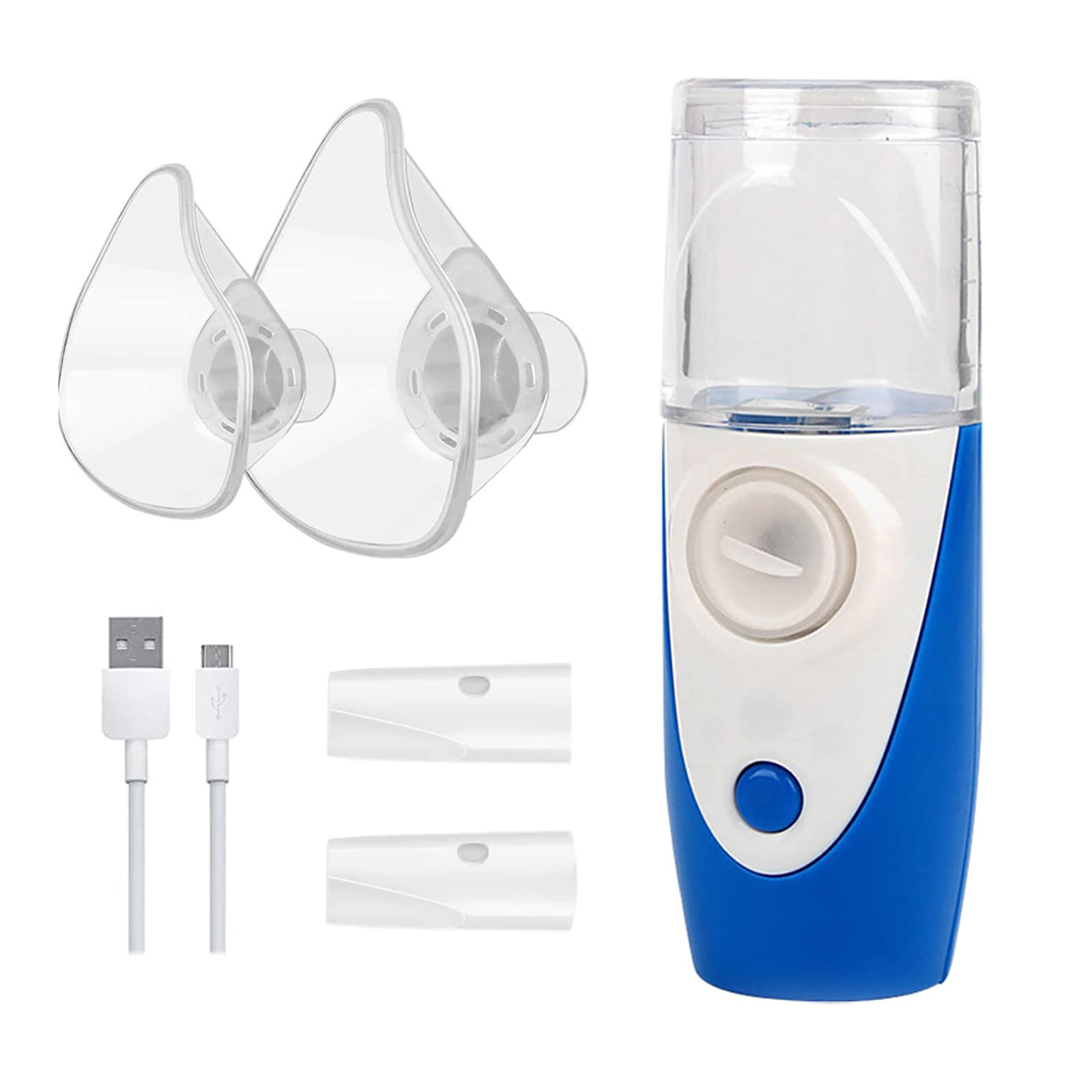 Mini USB Portable Humidifier - Compact & Quiet Personal Air Moisturizer for Home, Office, and Travel (Blue)