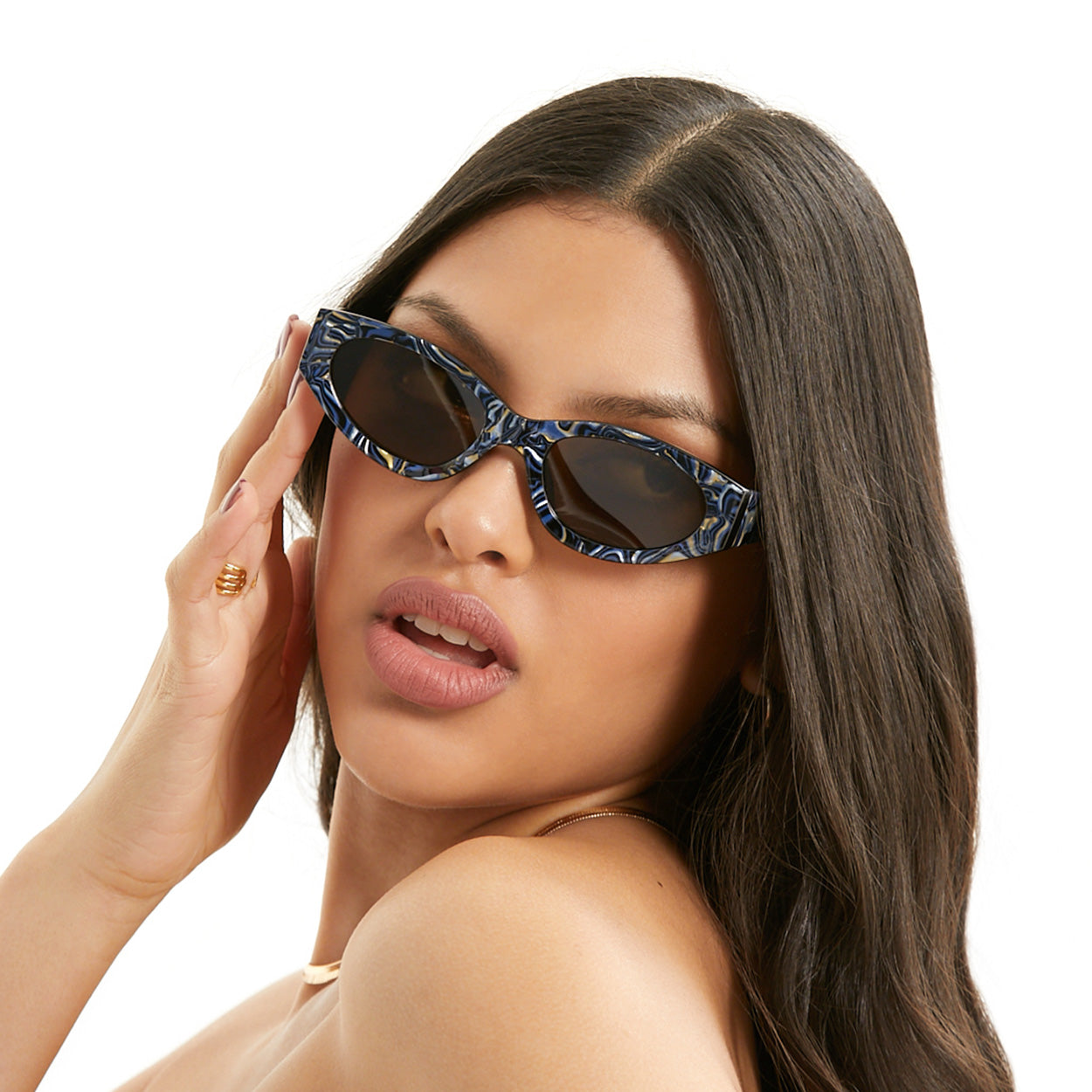 Kat x Money Moves Dark Blue Prescription Glasses - Stylish Eyewear for Work, Reading & Everyday Use