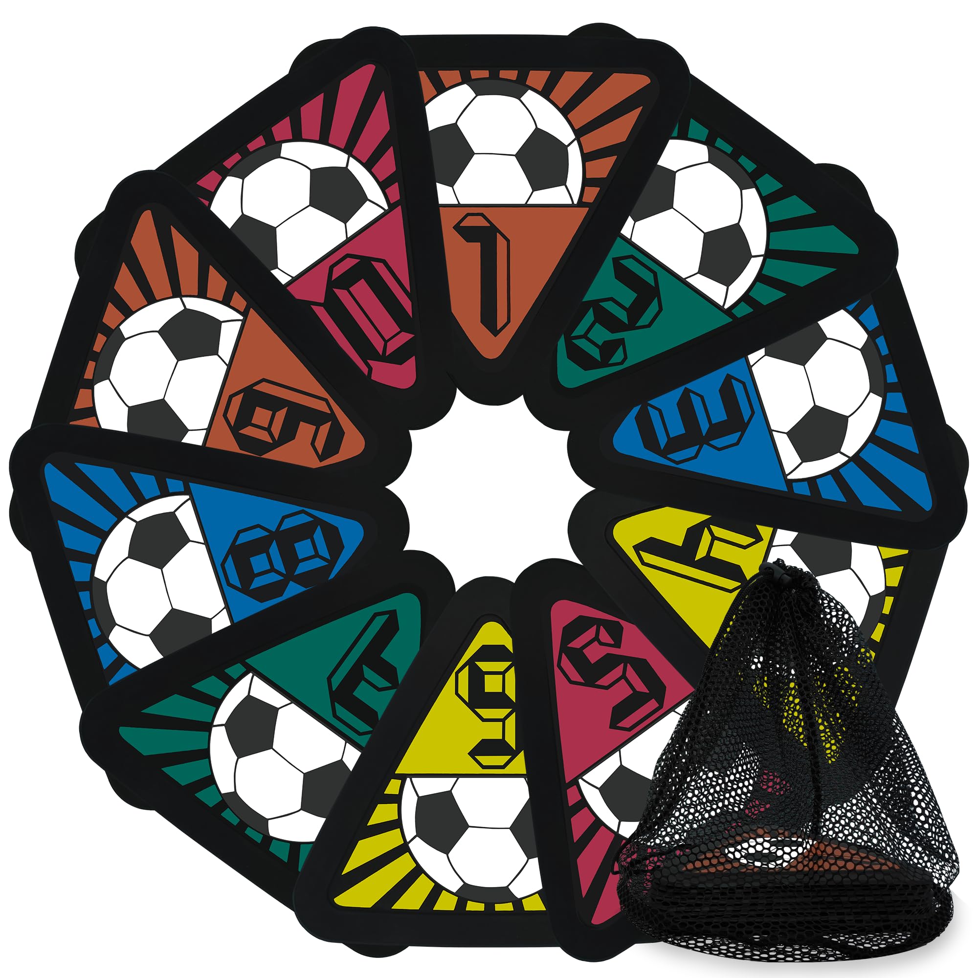 Mayoken® 10-Pack Anti-Slip Agility Cones - 9