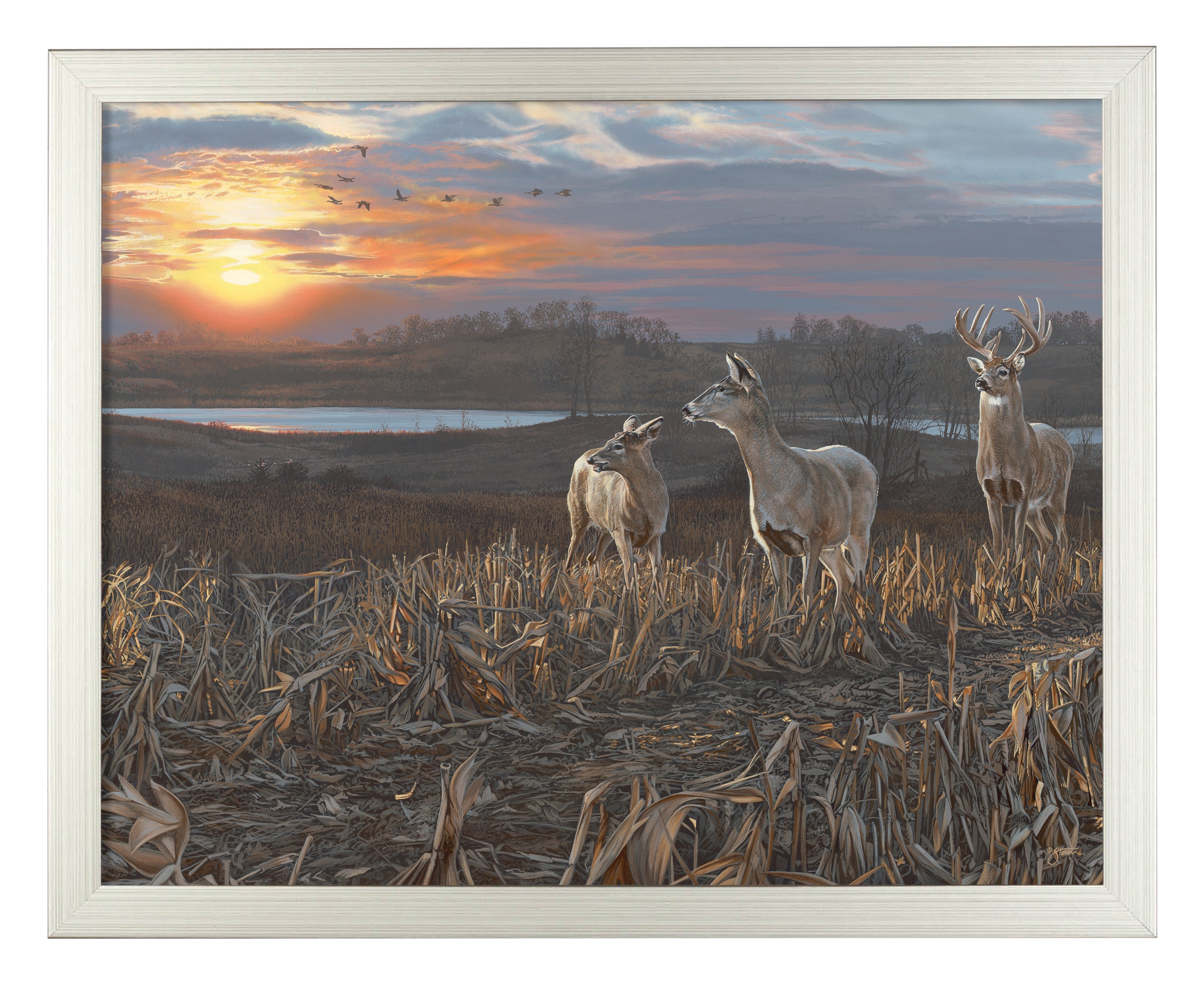 Evening Glow Art Prints - Stunning Wall Decor for Living Room, Bedroom & Office | Sunset Landscape Paintings for Home & Gift
