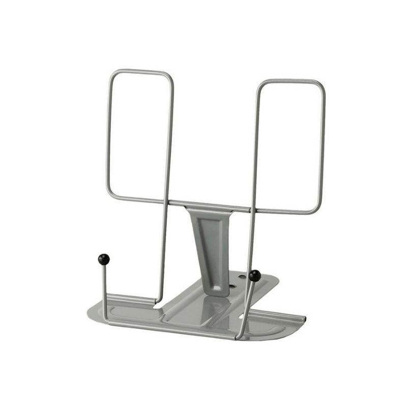 HIGHTIDE Metal Book Stand - Gray | Adjustable Reading Book Holder for Desk, Cookbook, Textbook & Office Use
