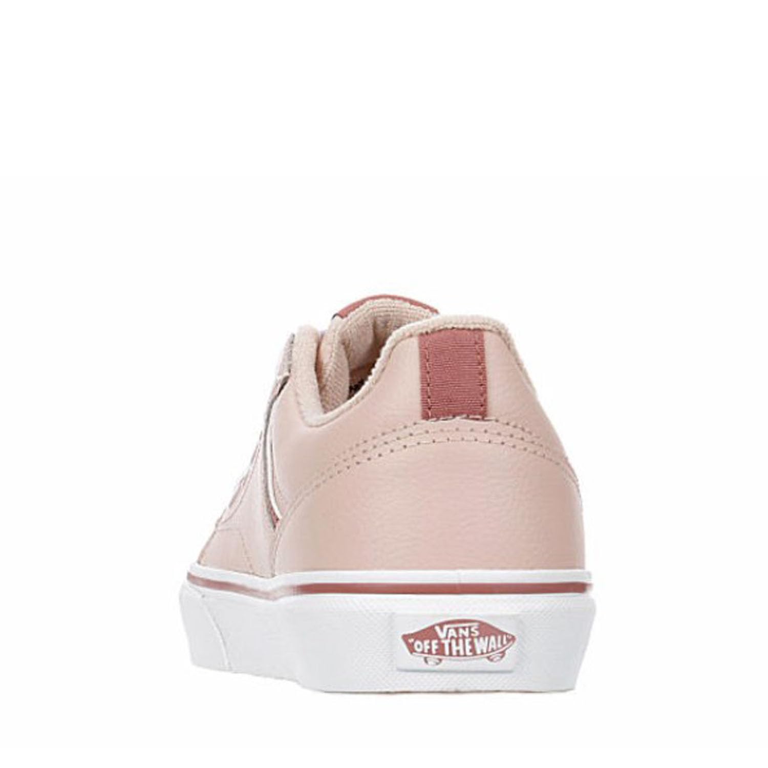 Vans Unisex Seldan Lace-Up Low-Top Sneakers - Tumbled Leather in Dusty Rose | Casual Streetwear & Skate Shoes for Men & Women