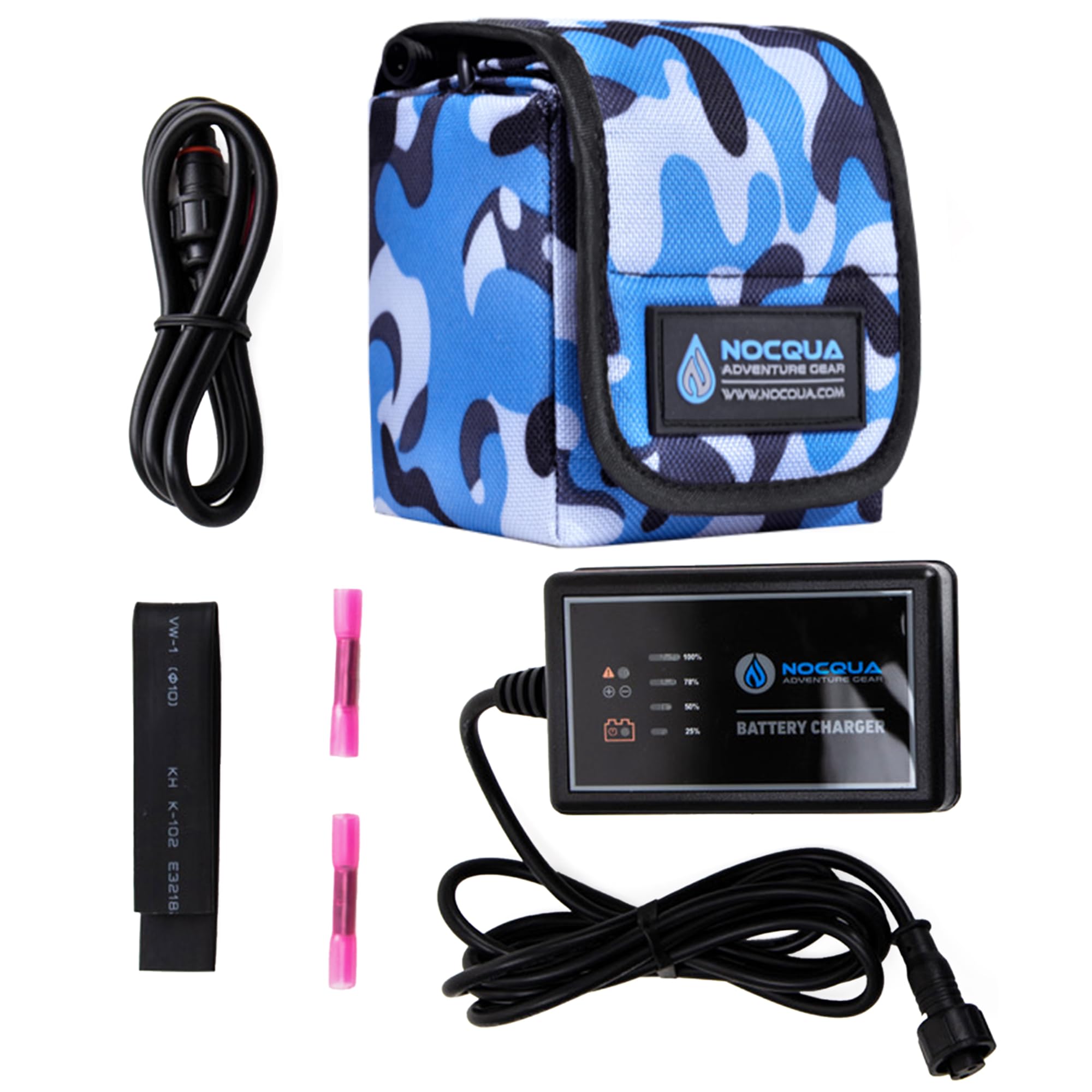 Pro Power Water-Resistant 12V Battery & Charger Kit - Compatible with GPS, Depth Finders, Fish Finders & Marine Electronics | Perfect for Boating, Fishing & Outdoor Adventures