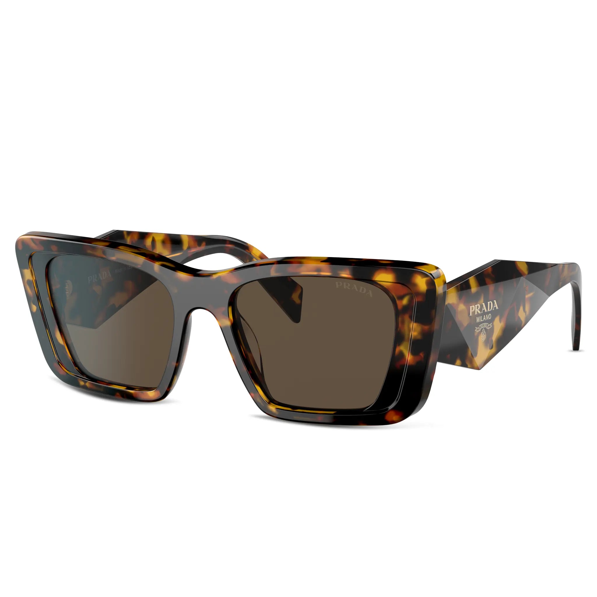 Prada PR 08YS 01V8C1 Havana Honey Sunglasses for Women - Luxury Designer Sunglasses with UV Protection - Perfect for Beach, Driving & Outdoor Activities