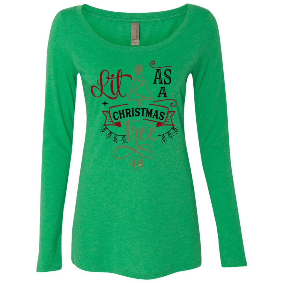WineyBitches.Co Women's Long Sleeve Scoop Neck Tri-Blend T-Shirt - Soft & Comfortable for Casual Wear, Lounging, and Everyday Outfits