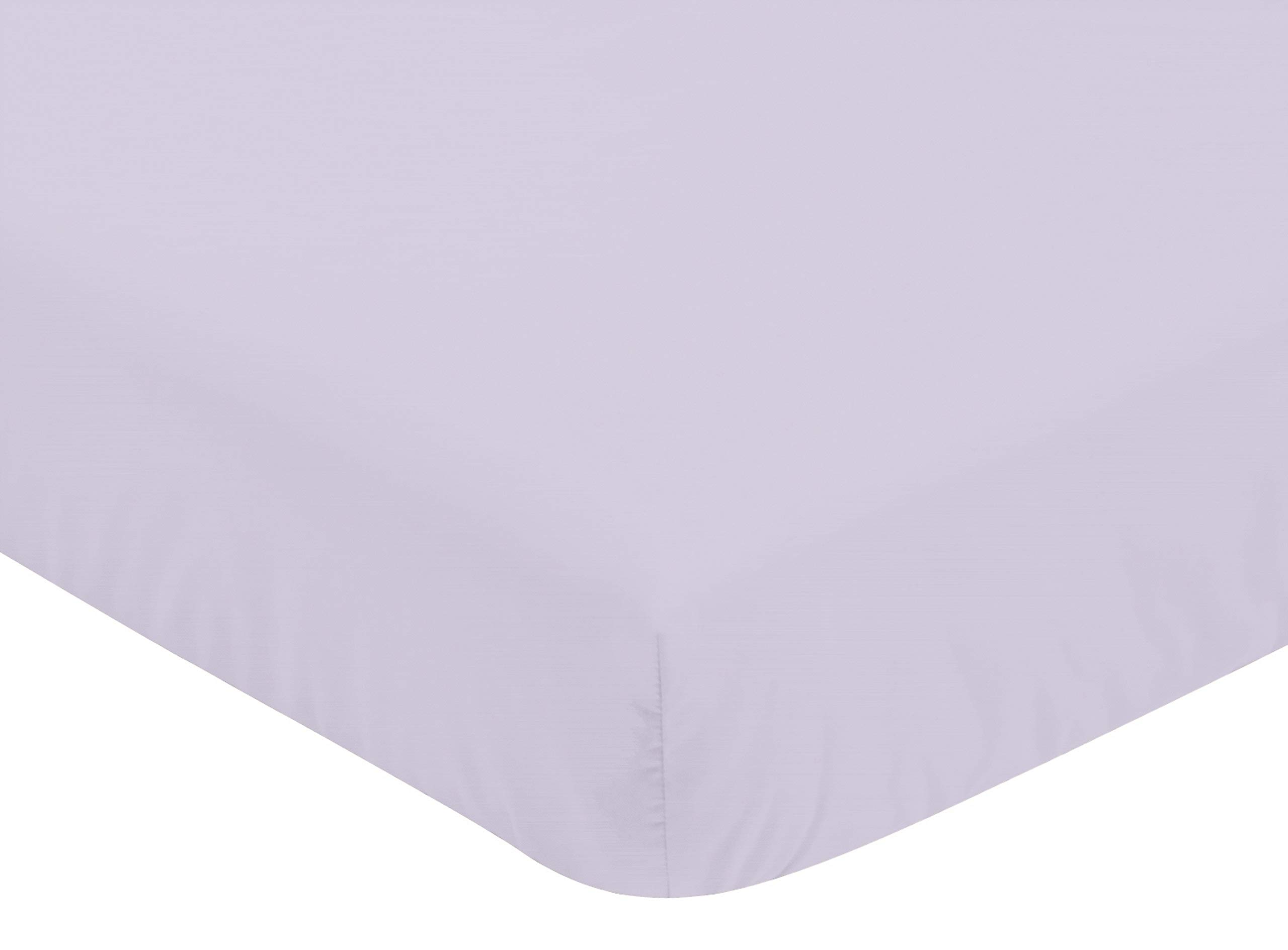 Sweet Jojo Designs 4-Piece Baby Crib Bedding Set - Purple Lavender Floral Rose Pattern for Girls Nursery, Includes Blanket, Fitted Sheet, Skirt & Diaper Stacker | Elegant Princess Luxury Crib Set with Ruffle Roses | Perfect for Newborns, Baby Showers & Nursery Decor