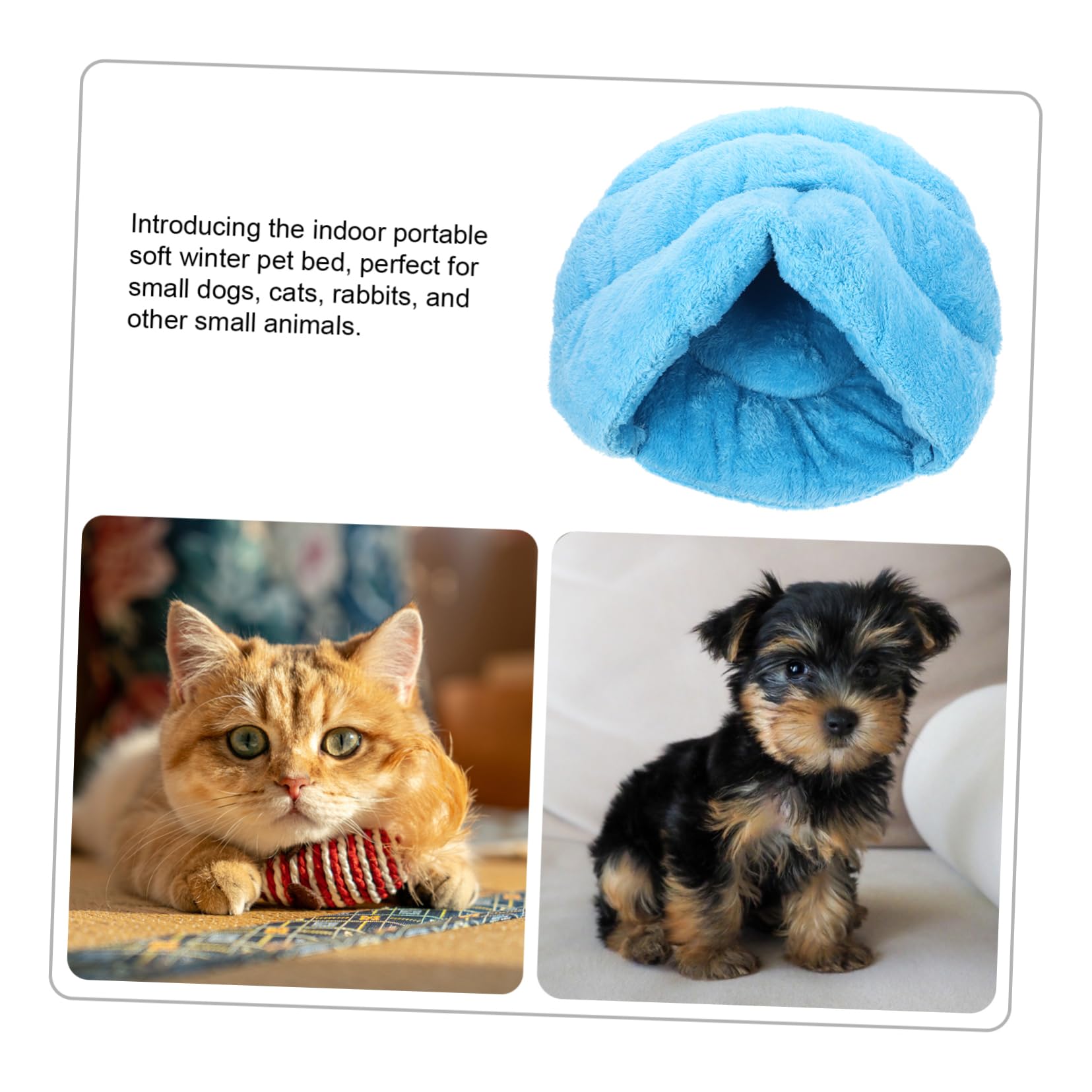 Warm and Cozy Cat Bed for Winter - Soft Pet Sleeping Nest for Cats & Small Dogs - Perfect for Indoor Use, Couch, Bedroom, or Pet Carrier