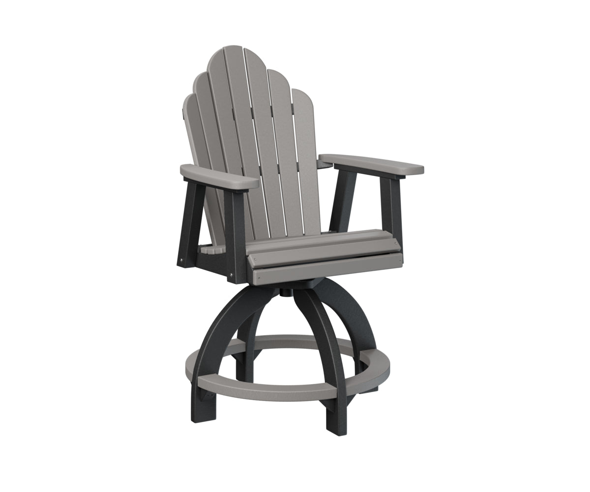 Berlin Gardens Cozi Back Swivel Counter Chair - Adjustable Height Bar Stool with Padded Seat for Kitchen Island, Breakfast Nook & Home Bar - Comfortable Modern Dining Furniture