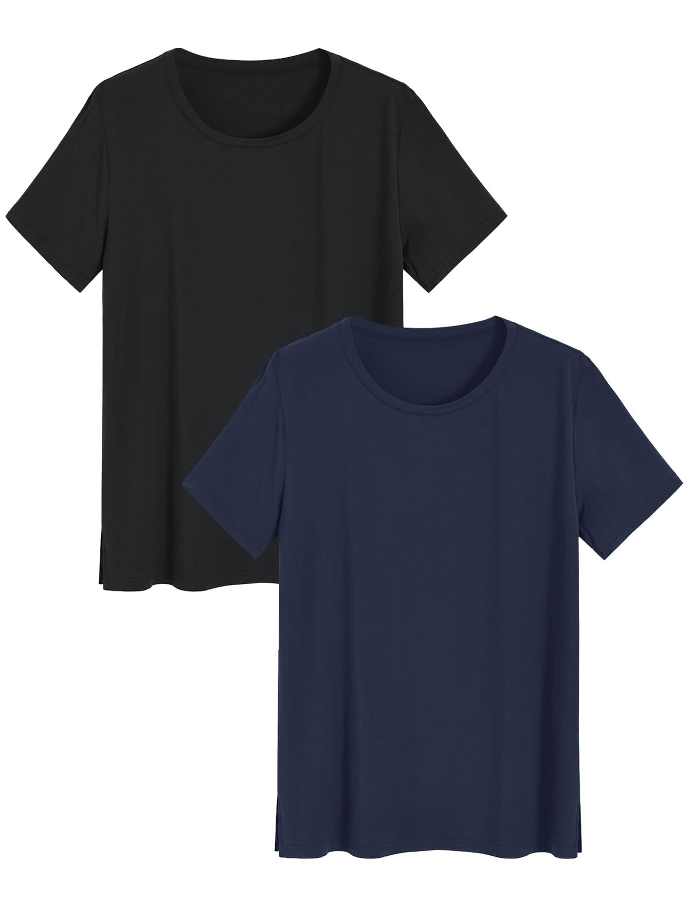 Women's Plus Size Pajama Tops - Soft & Comfy Viscose Sleep Shirt for Lounge & Nightwear | Cozy Homewear & Relaxation