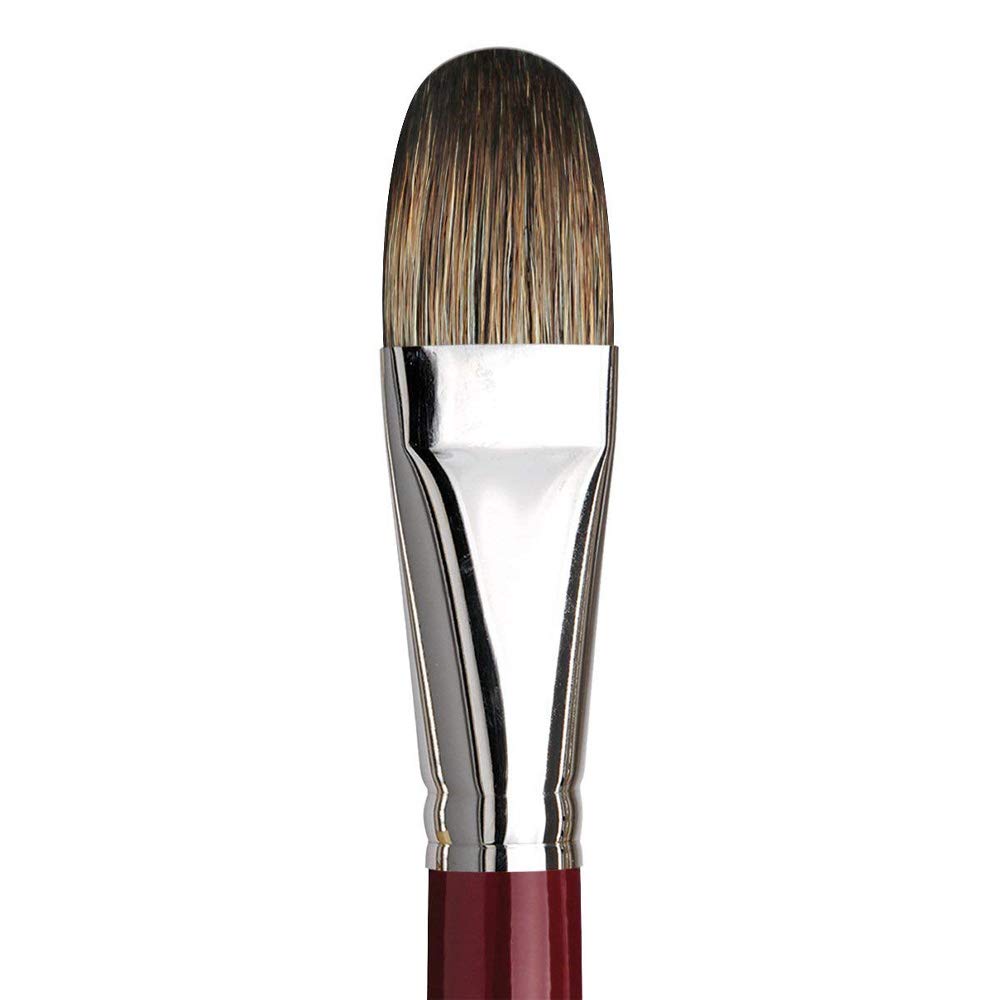 Premium da Vinci Oil & Acrylic Paint Brush 1845 Series - Size 22 Filbert Russian Black Sable Hair - Professional Artist Brush for Oil Painting, Canvas Art & Fine Detailing - Ideal for Portrait, Landscape & Still Life Painting
