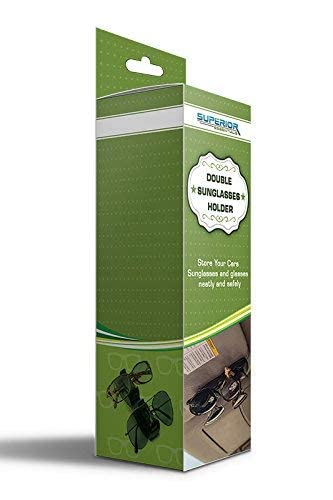 Car Visor Sunglass Holder with Eyeglass Mount & Ticket Card Clips - Luxury Car Accessories for Sun Glasses & Essentials - Perfect for Road Trips & Daily Commutes