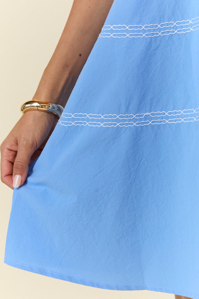 Stylish Blue Bow Tie Mini Dress for Women - Elegant Party & Cocktail Attire - Perfect for Weddings, Dates & Special Occasions