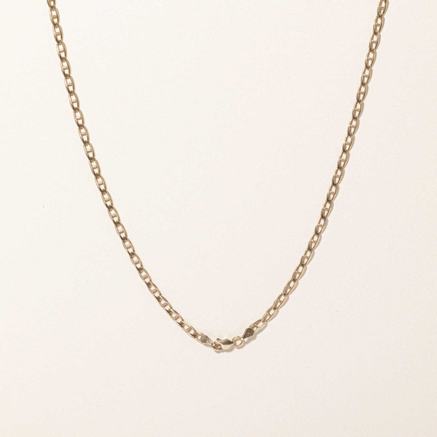 10K Yellow Gold Anchor Link Chain Necklace for Women - 18 Inch Solid Gold Rope Chain - Perfect for Layering, Gifts & Everyday Wear
