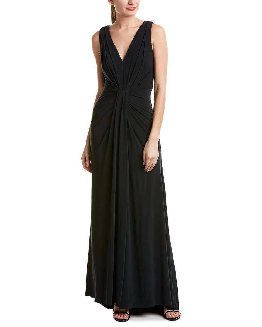 Vera Wang Women's Matte Jersey Maxi Dress - Elegant Long Sleeve Flowy Evening Gown for Weddings, Parties & Special Occasions