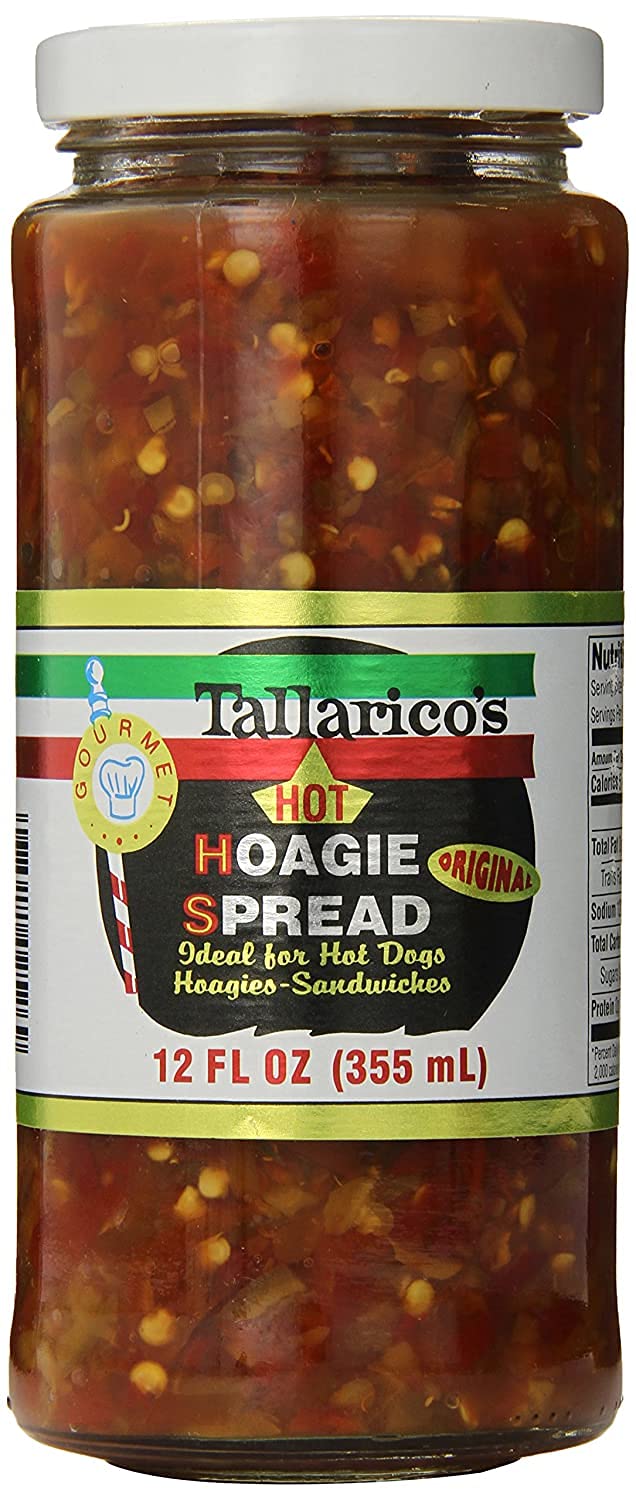 Tallarico's Hot Hoagie Spread - 2 Pack (12 oz Jars) - Perfect for Sandwiches, Subs & Italian Recipes