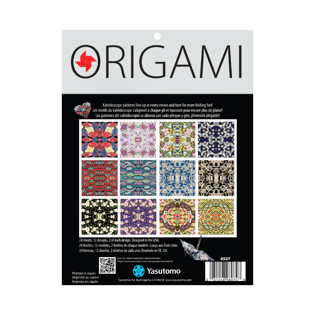 Origami Paper Kaleidoscope Series - Yuzen Kimono Pattern 24 Sheets (5 7/8 Inch) for DIY Crafts, Gift Wrapping & Japanese Art Projects | Premium Quality Origami Sheets for Kids & Adults
