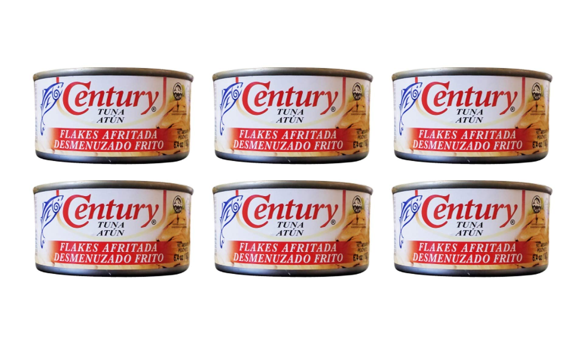Century Tuna Flakes in Afritada Sauce - 6 Pack Canned Tuna | High Protein, Ready-to-Eat Meal | Perfect for Sandwiches, Salads & Quick Meals