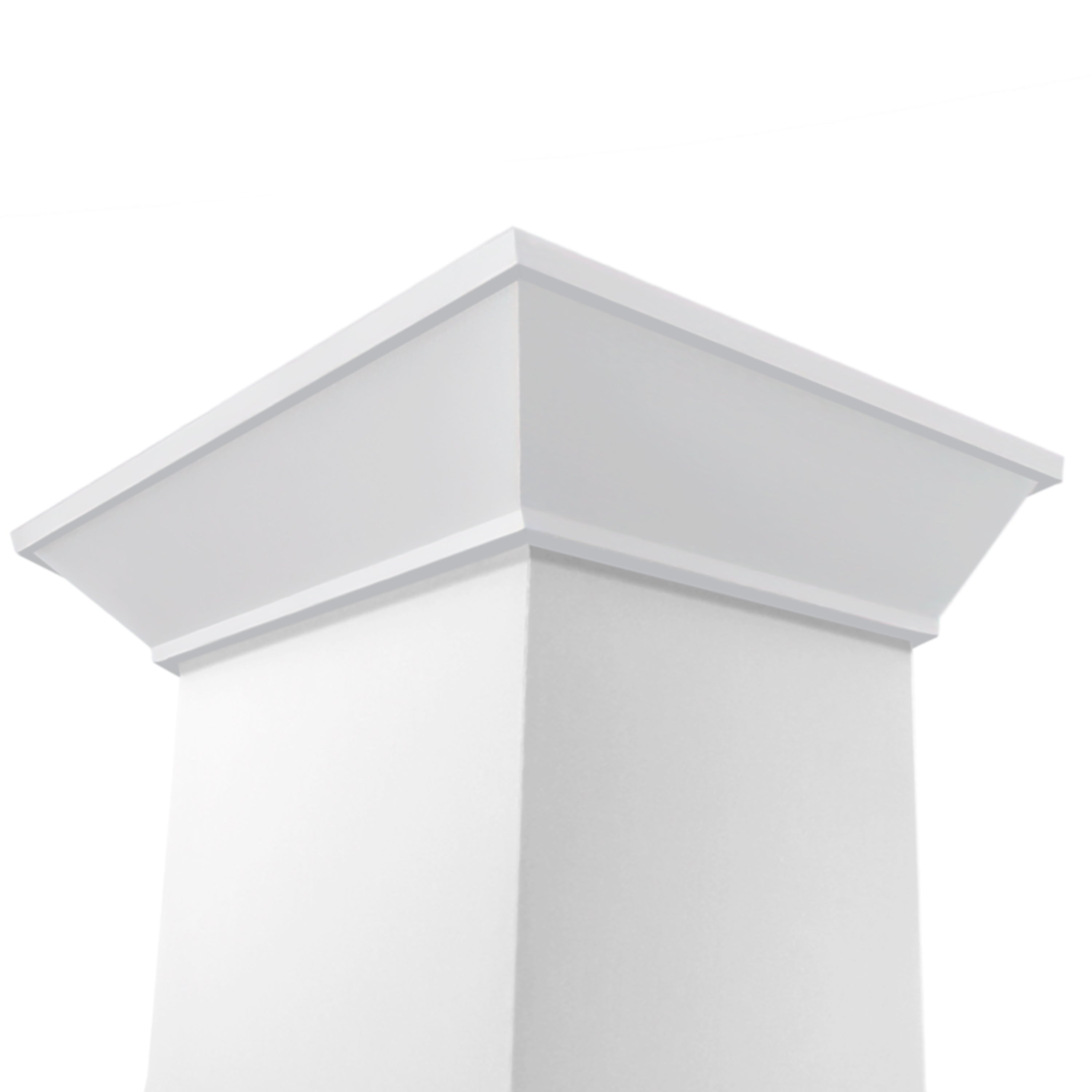 ZLINE 48 Inch Wooden Wall Mount Range Hood in Smooth Bright White Finish (KBWW 48) - Powerful Kitchen Ventilation for Modern Homes & Restaurants
