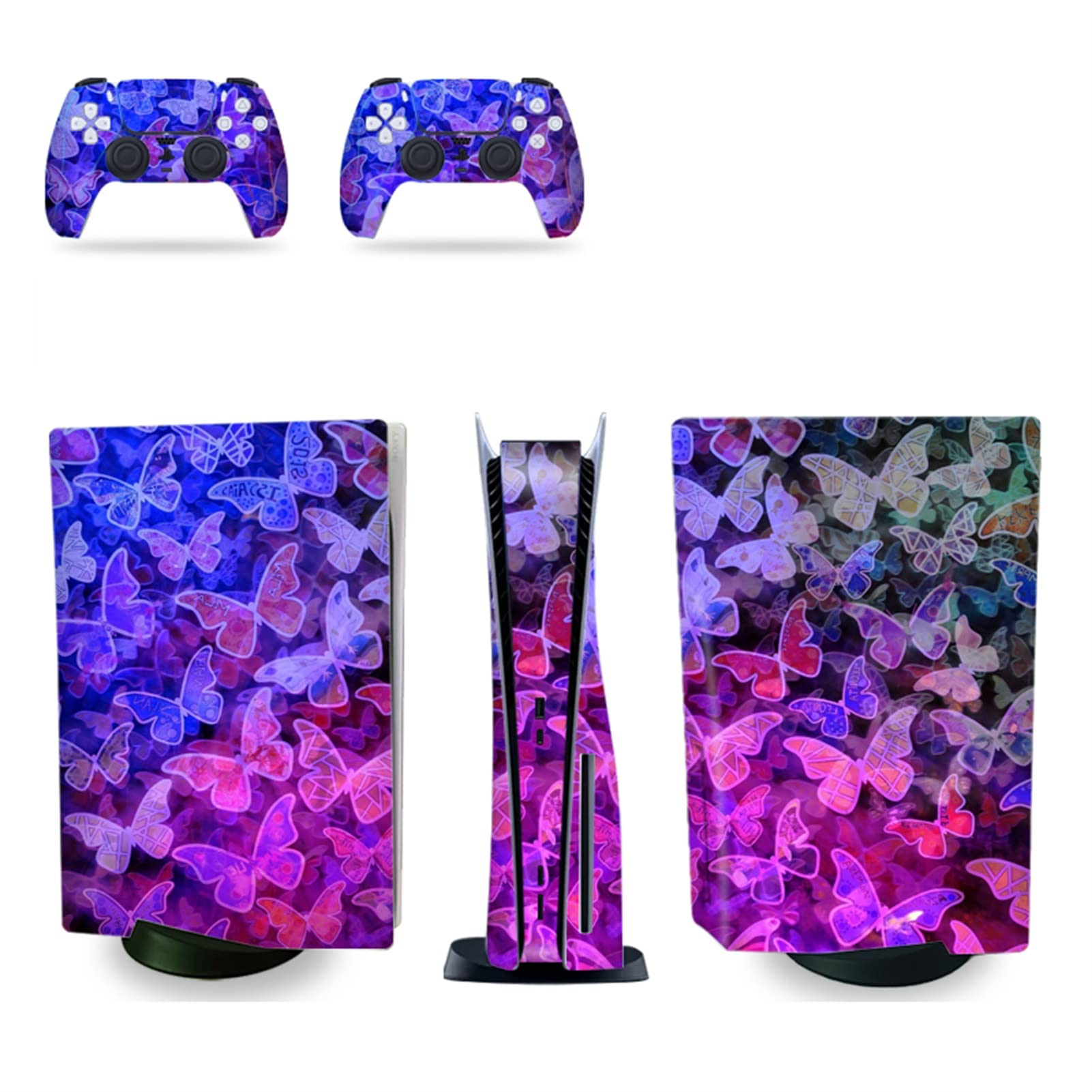 Anime Vinyl Skin Wrap for PS5 Disk Edition & 2 Controllers - Durable, Scratch-Resistant, Bubble-Free, Anti-Scratch Protection (16827) - Perfect for Gaming Setups & Console Customization