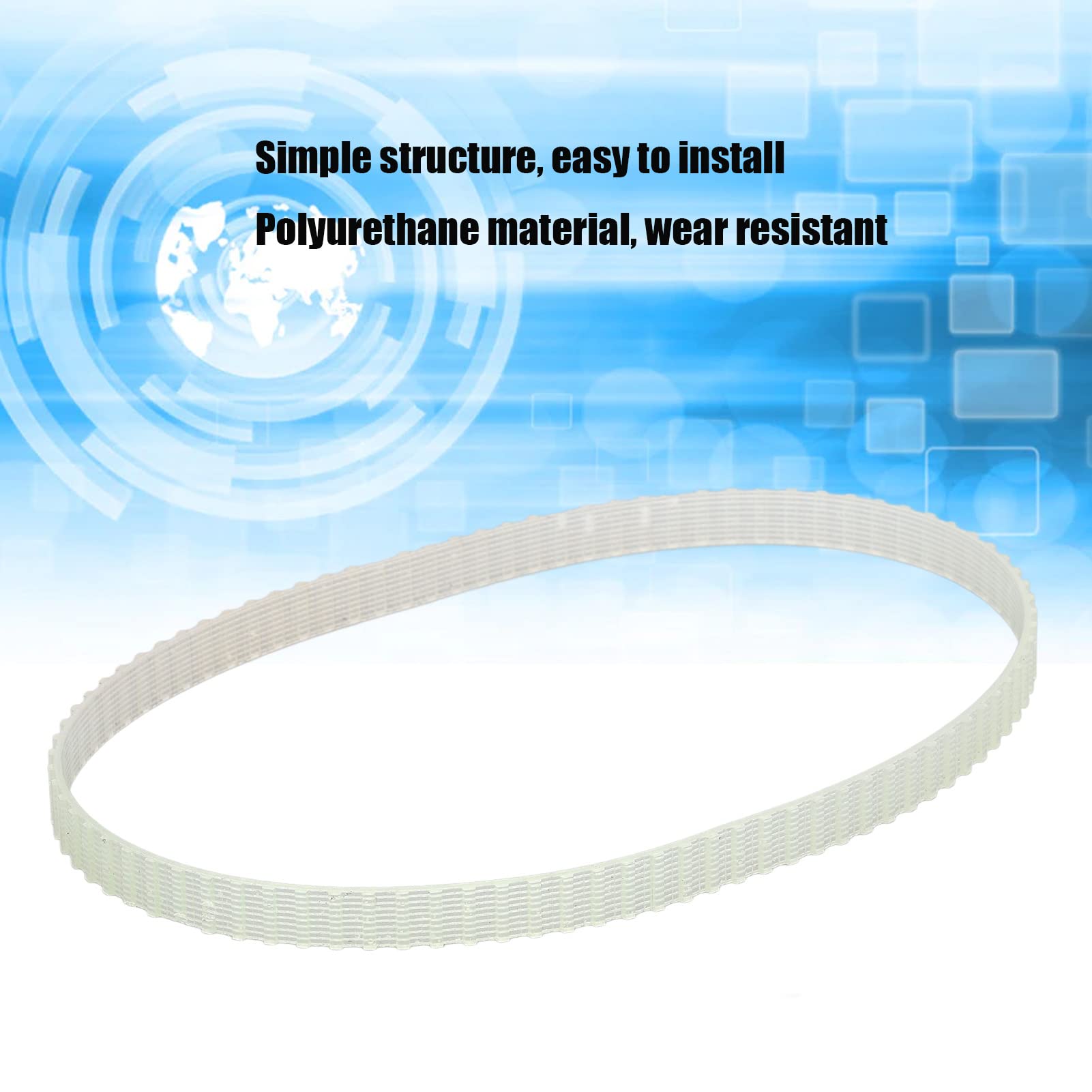 90 Teeth Mini Lathe Belt Replacement - Transparent Timing Drive Belt for 0618 & 0618-3B Lathes - Perfect for Woodworking, Metalworking & DIY Projects
