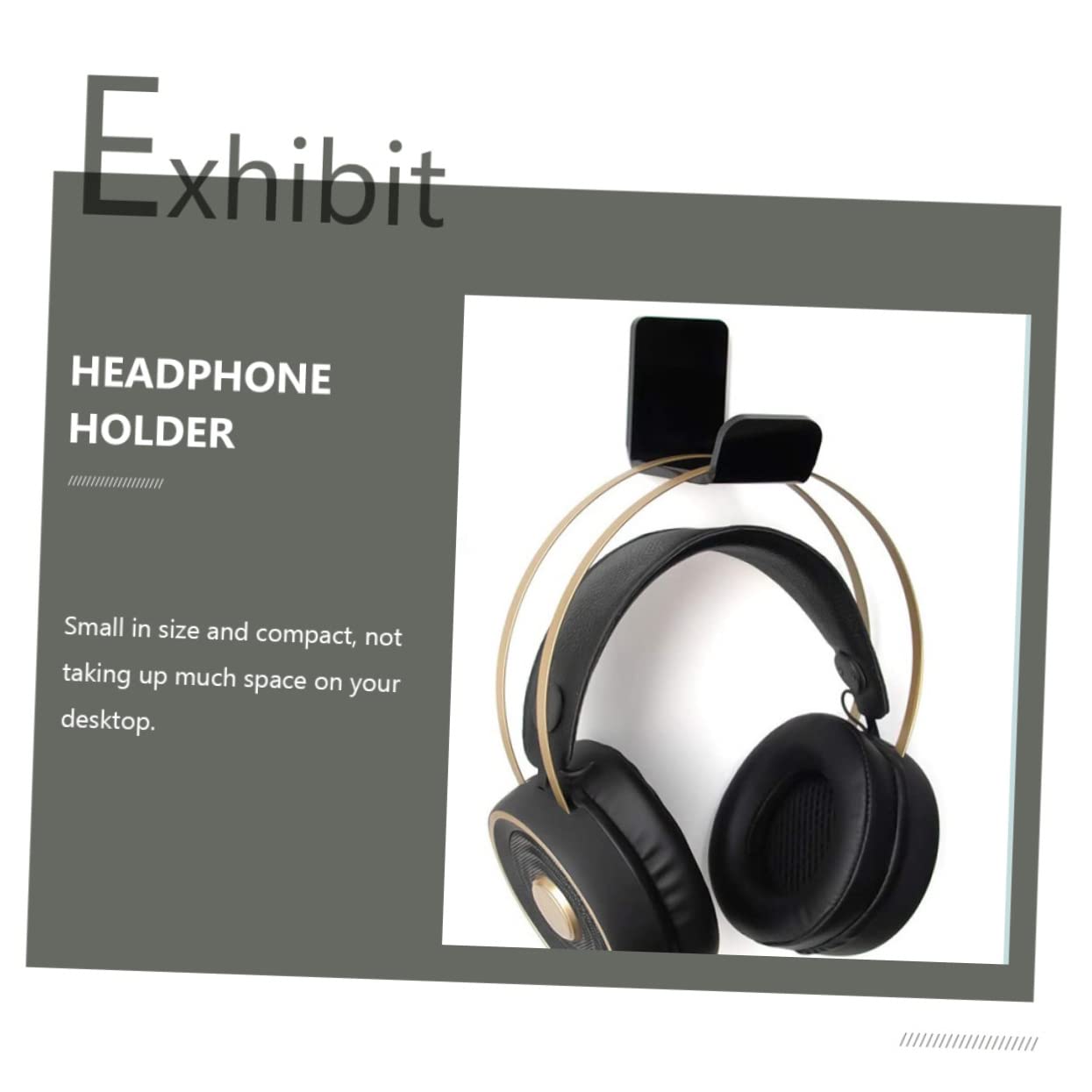 Homoyoyo Wall Mount Headphone Holder Stand - 2 Pack Hanging Headphone Storage Rack for Earphones, Headset Display & Computer Accessories - Perfect for Home, Office & Gaming Setup