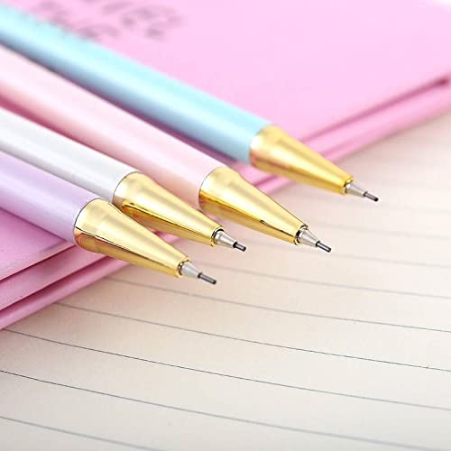 ZEHO 2-Pack 0.7mm Metal Mechanical Pencils with Crystal Diamond Top - Cute Automatic Pencils for Girls, Butterfly Design (Random Color) - Perfect for School, Office, Drawing & Gift Giving