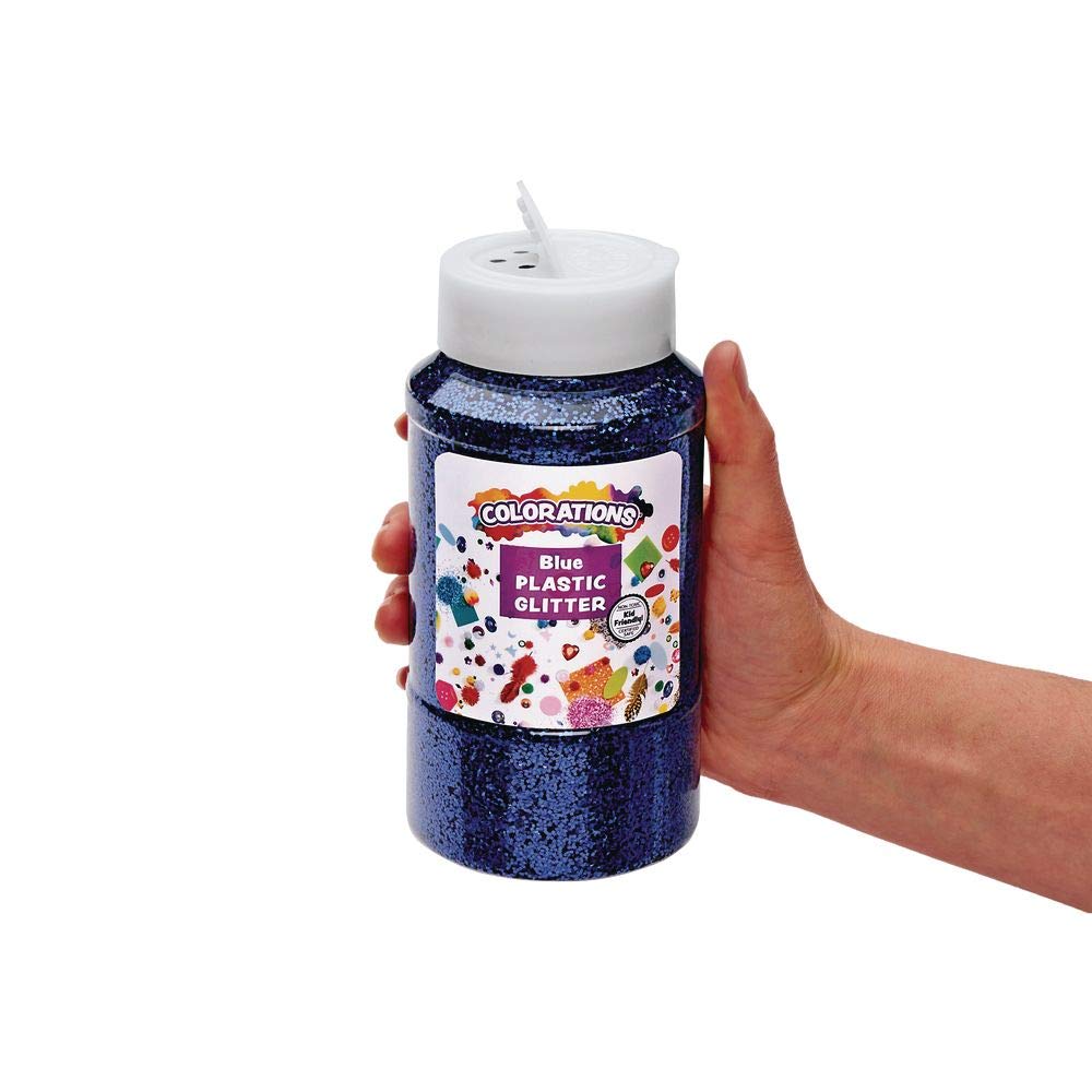 Colorations Extra-Safe Non-Toxic Plastic Glitter for Kids - 12 Vibrant Colors Variety Pack | Perfect for Classroom Crafts, DIY Projects & Art Supplies