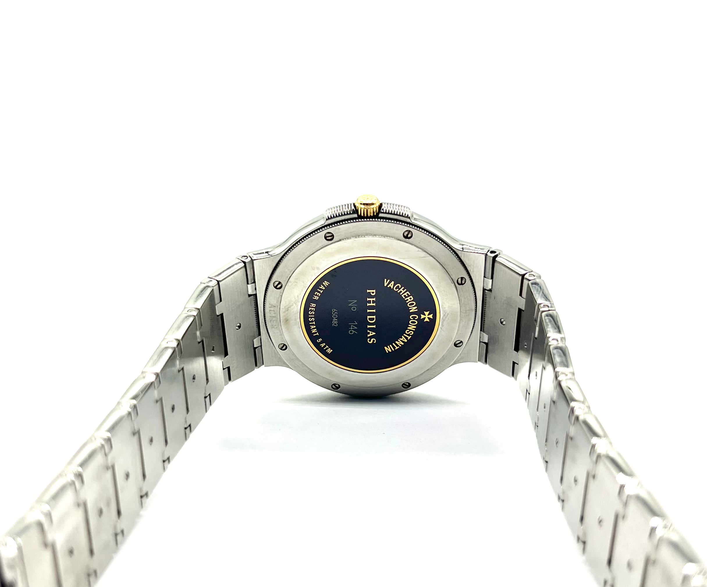 Luxury Vacheron Constantin Phidas 18k Gold & Stainless Steel Men's Watch - Elegant Dress Watch for Business, Formal Events & Special Occasions