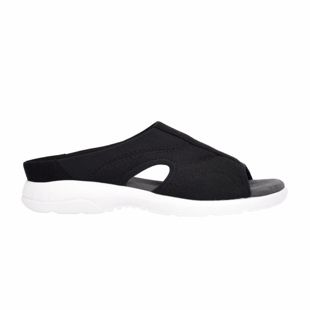 Easy Spirit Women's Tine2 Black Walking Shoes - Comfortable Slip-On Sneakers for Women | Perfect for Walking, Travel & Everyday Wear