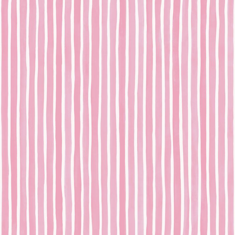 Cole & Son Croquet Stripe Wallpaper - Soft Pink Floral Design for Living Room & Bedroom Decor