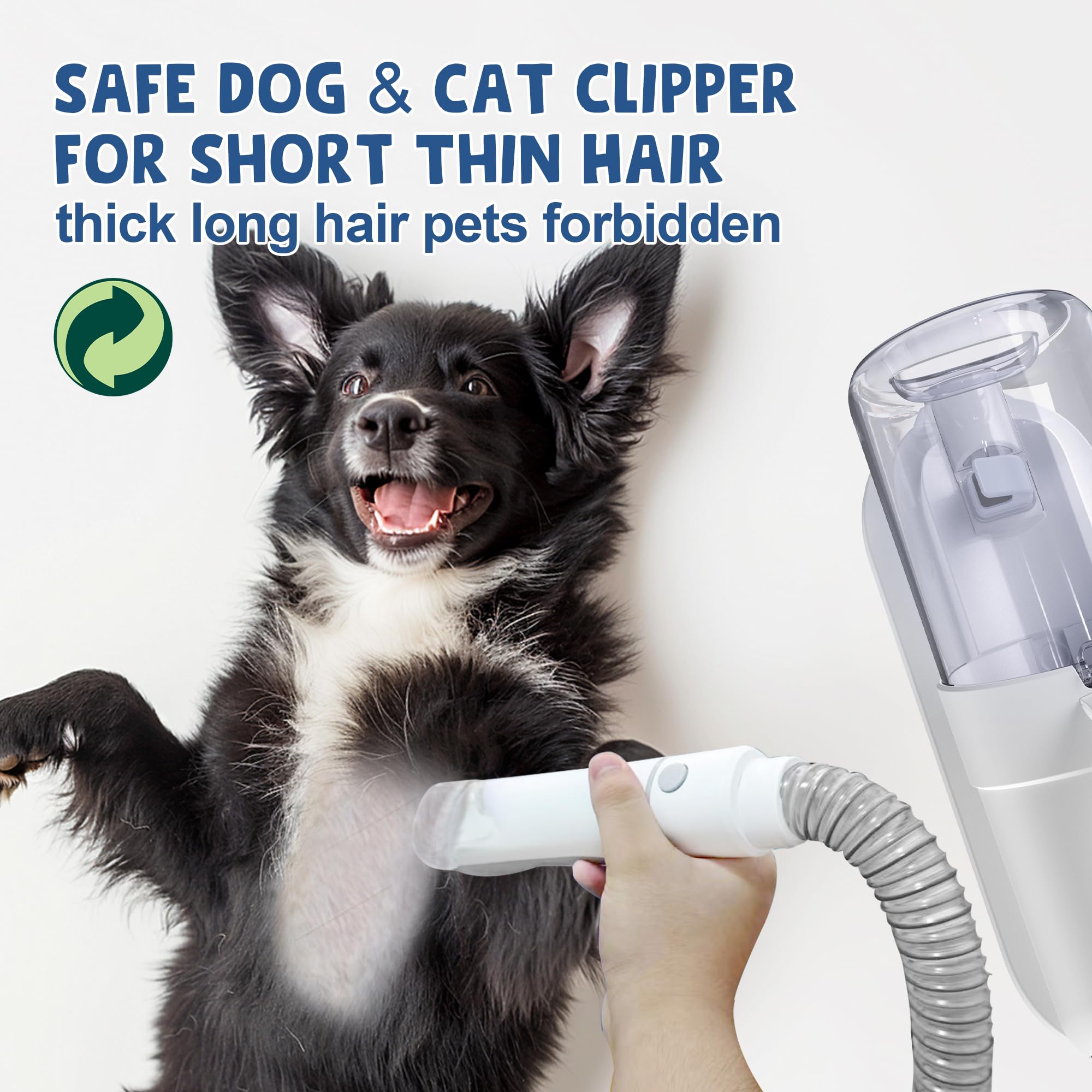 13000Pa Pet Grooming Vacuum Kit - 6-in-1 Dog Hair Vacuum with Brush, Clipper & 3 Attachments for Shedding Control | 2.3L Dust Cup, 3 Suction Levels & Ultra Quiet | Perfect for Home Grooming, Pet Salon & Allergy Relief for Dogs & Cats