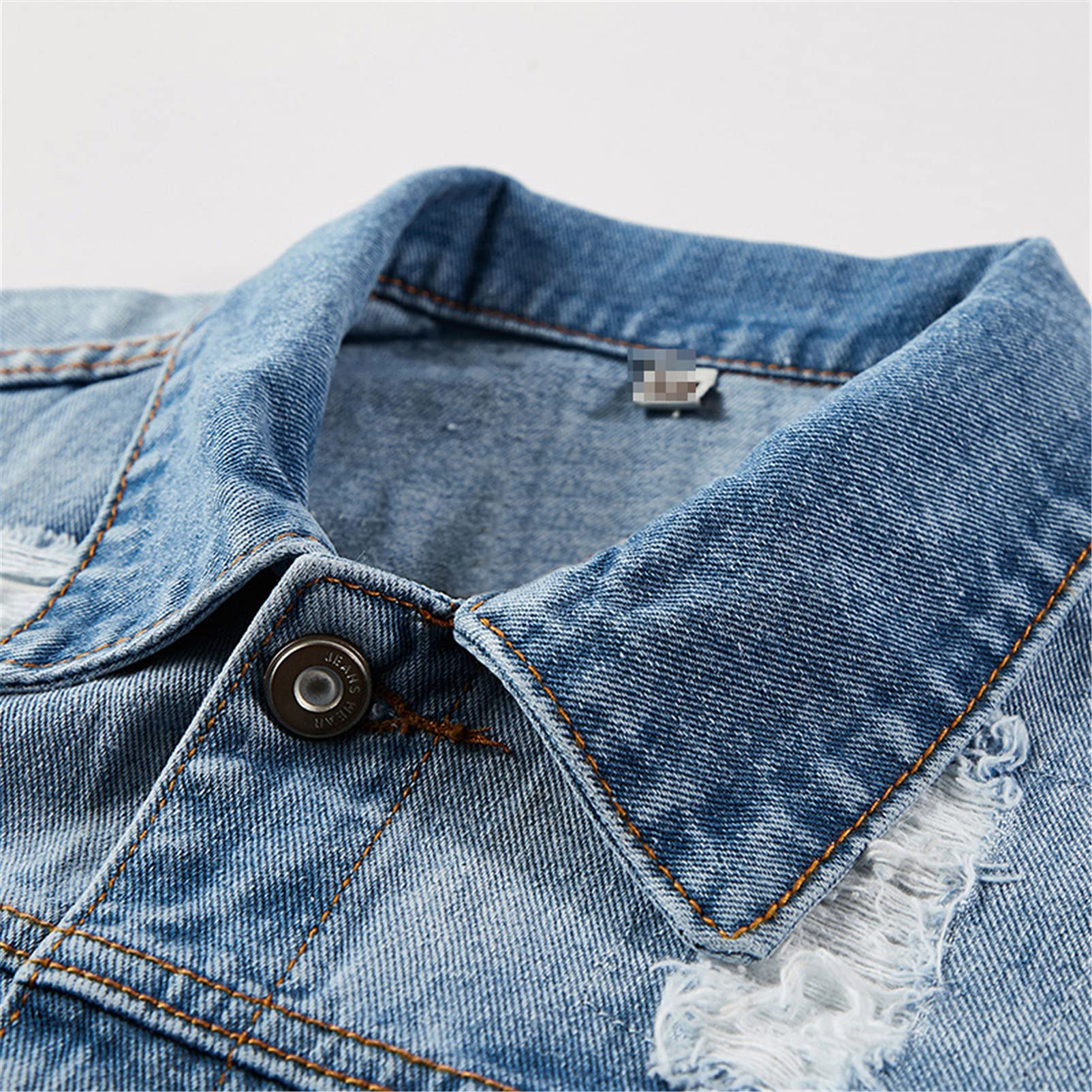 Stylish Couple's Distressed Denim Jacket & Jeans 2-Piece Set for Spring & Fall | Trendy Ripped Long Sleeve Outfit for Casual Wear | Perfect for Date Nights, Street Fashion & Matching Couple Looks