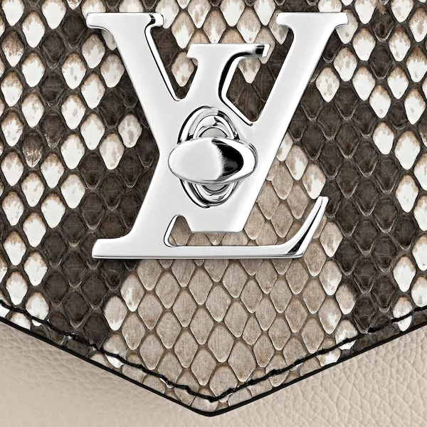 Louis Vuitton MyLockMe BB Roccia Python Leather Crossbody Bag - Luxury Designer Handbag for Women, Perfect for Date Night & Evening Events