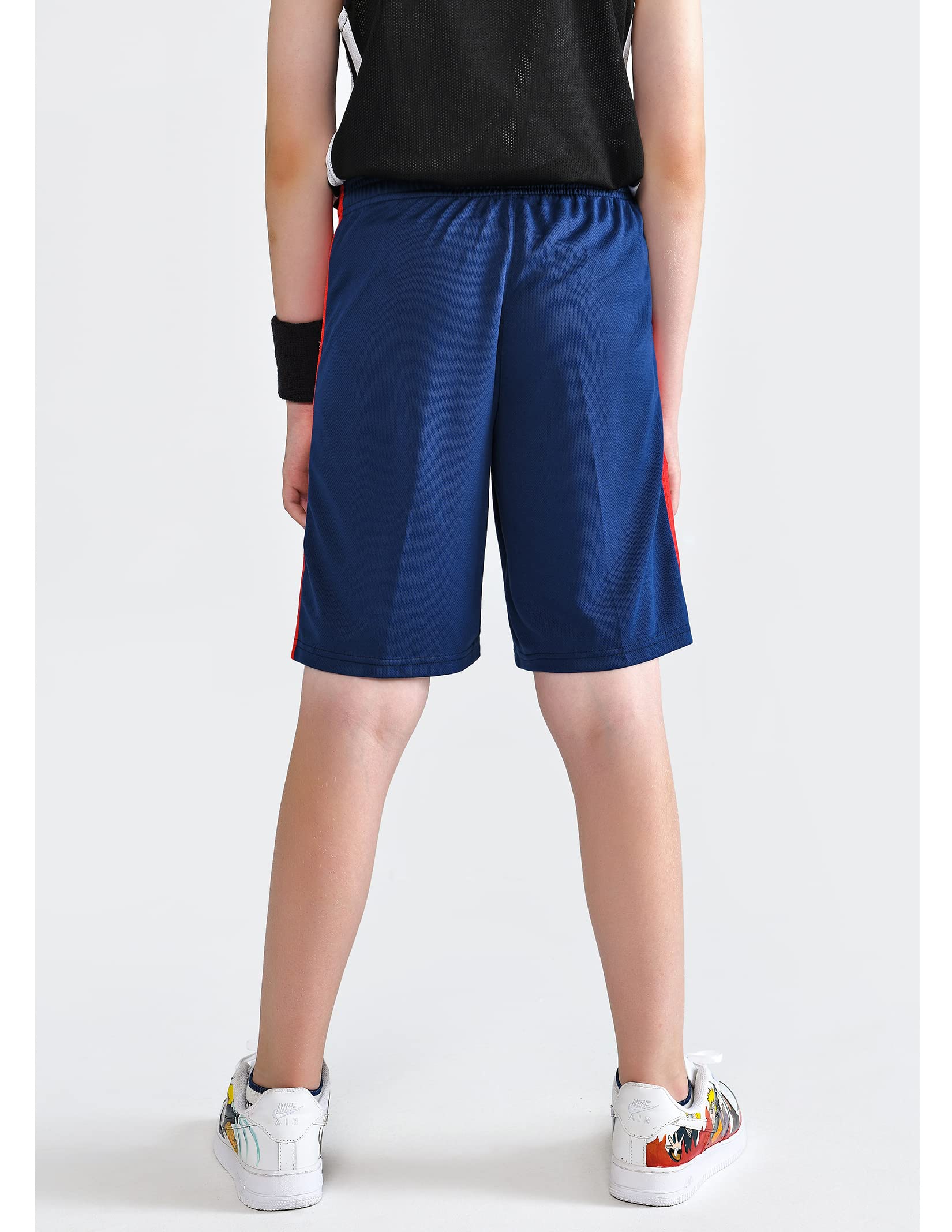Liberty Imports 5-Pack Boys' Athletic Basketball Shorts - Quick Dry Mesh Gym Shorts with Pockets for Youth Sports & Casual Wear | Perfect for Basketball, Running, and Everyday Active Lifestyle