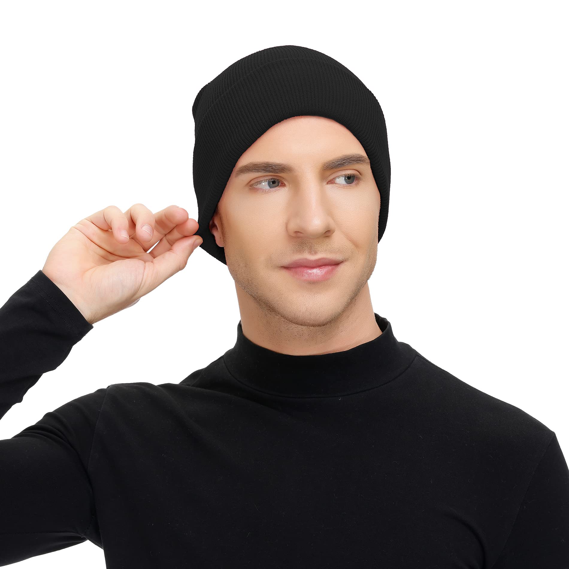 Trendy American Beanie Hats for Men - Winter Warm Knit Skull Cap, Fisherman & Slouchy Style Soft Hats - Perfect for Outdoor Activities, Skiing, and Cold Weather Fashion