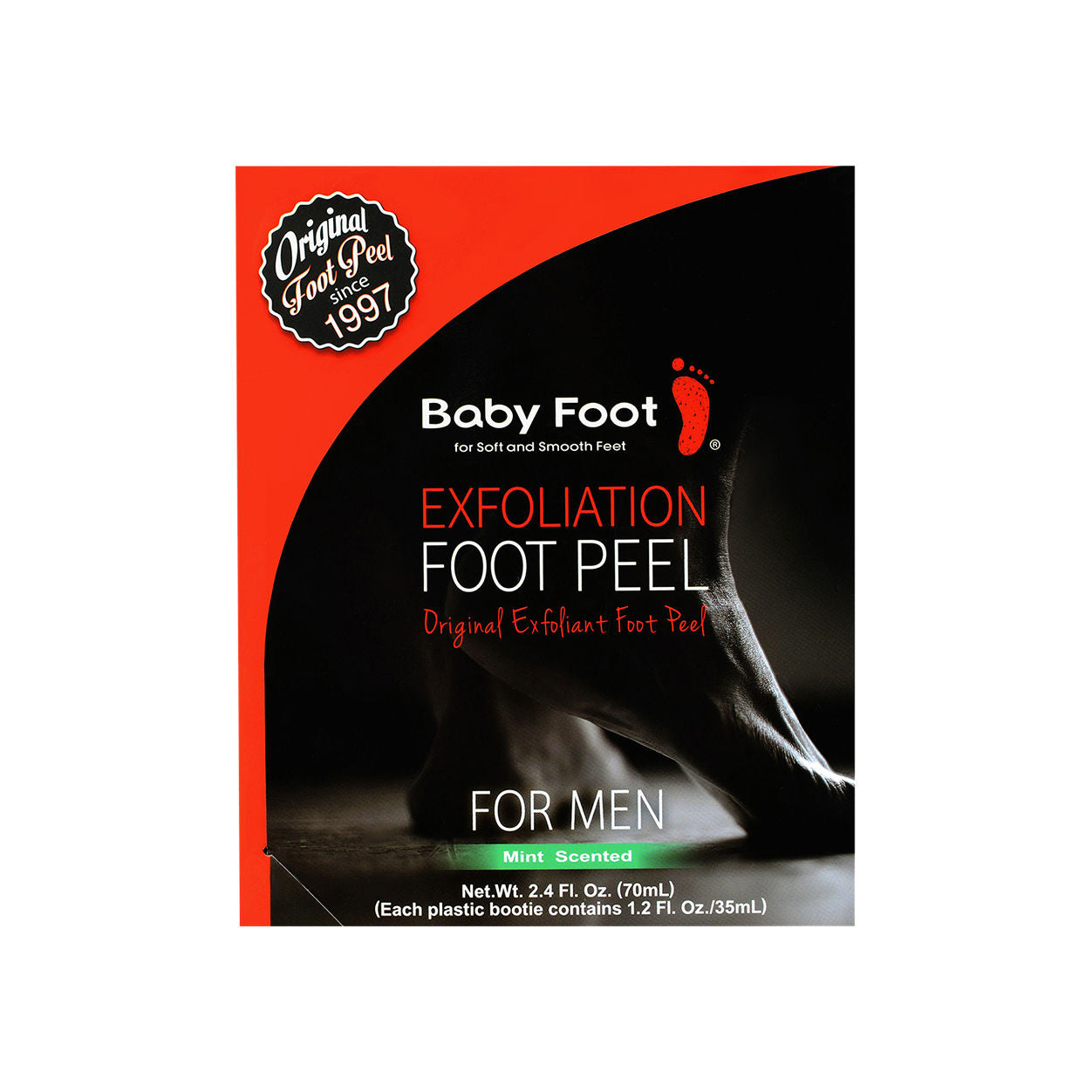 Baby Foot Exfoliation Peel Mask for Men - Deep Exfoliating Foot Treatment for Cracked Heels & Dead Skin - Perfect for Pedicures, At-Home Foot Care & Soft Feet