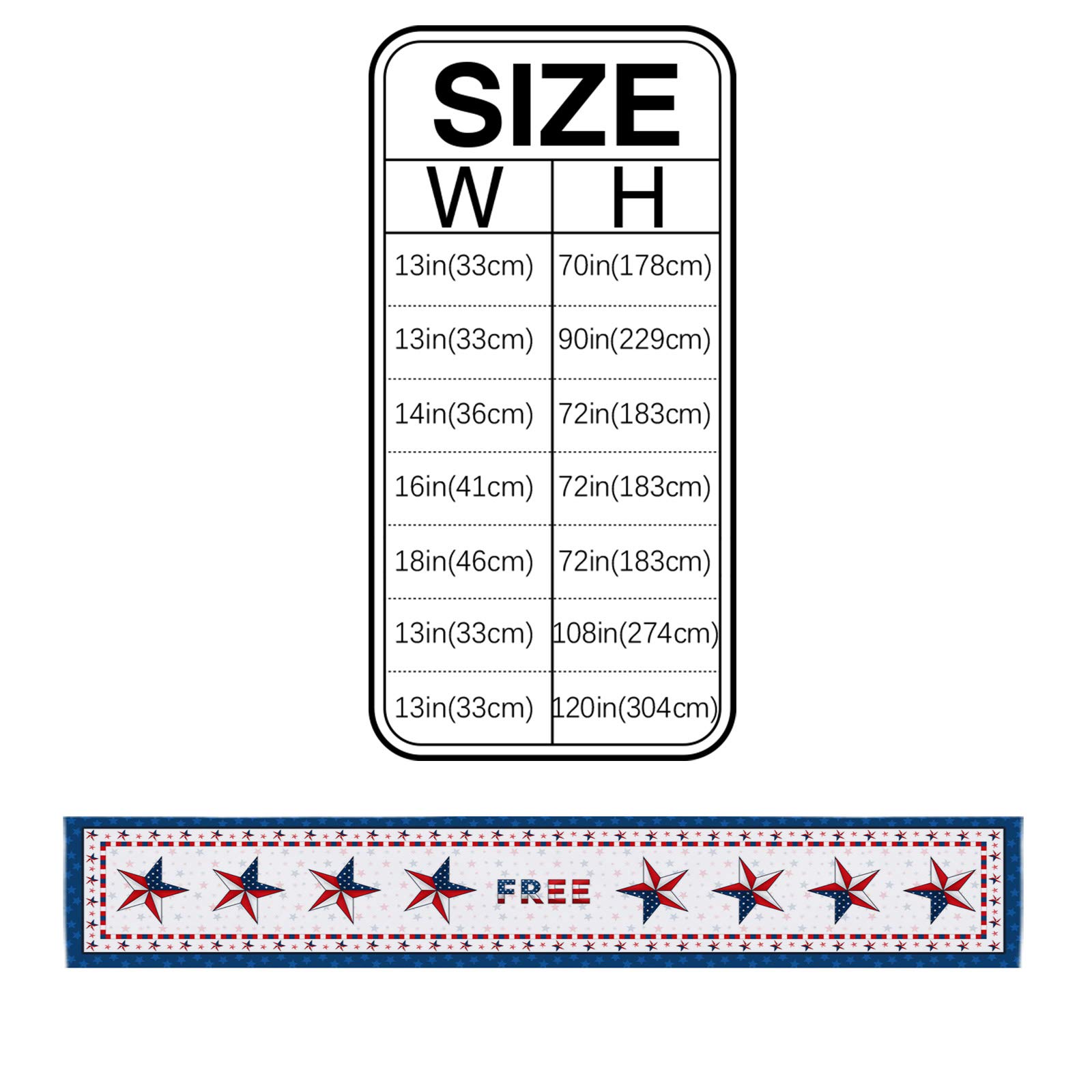4th of July Table Runner - 120 Inch Long Patriotic Table Decor, American Flag Star Red White Blue Independence Day Table Scarf for Wedding, Party, Banquet, Coffee Table & Home Decoration | Perfect for Holiday Celebrations & Patriotic Events