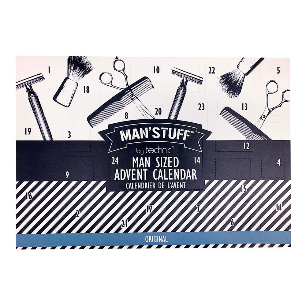 Technic 24-Day Men's Grooming Advent Calendar - Limited Edition Holiday Gift Set for Beard Care, Skincare & Shaving | Perfect Christmas Present for Him