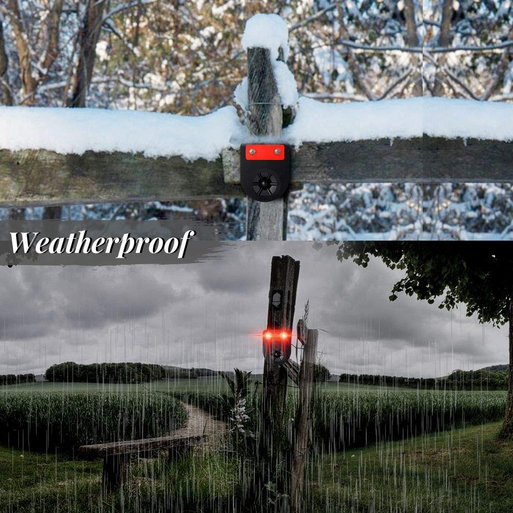 4 Pack Solar Powered Red LED Lights - Outdoor Garden, Chicken Coop & Farm Lighting for Nighttime Safety & Decoration