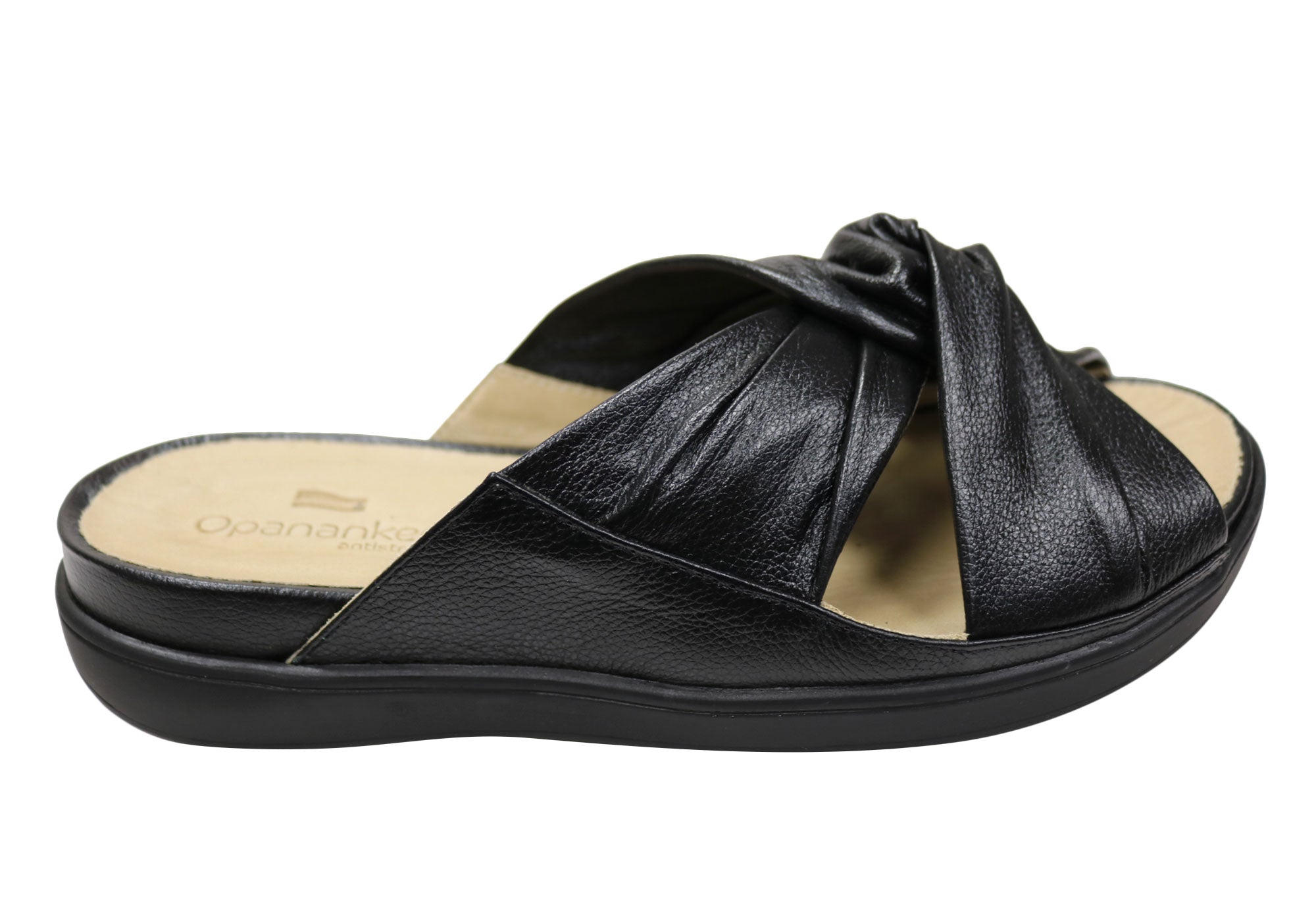 Opananken Brooke Women's Comfortable Leather Brazilian Slides Sandals - Casual Summer Sandals for Beach, Pool & Everyday Wear