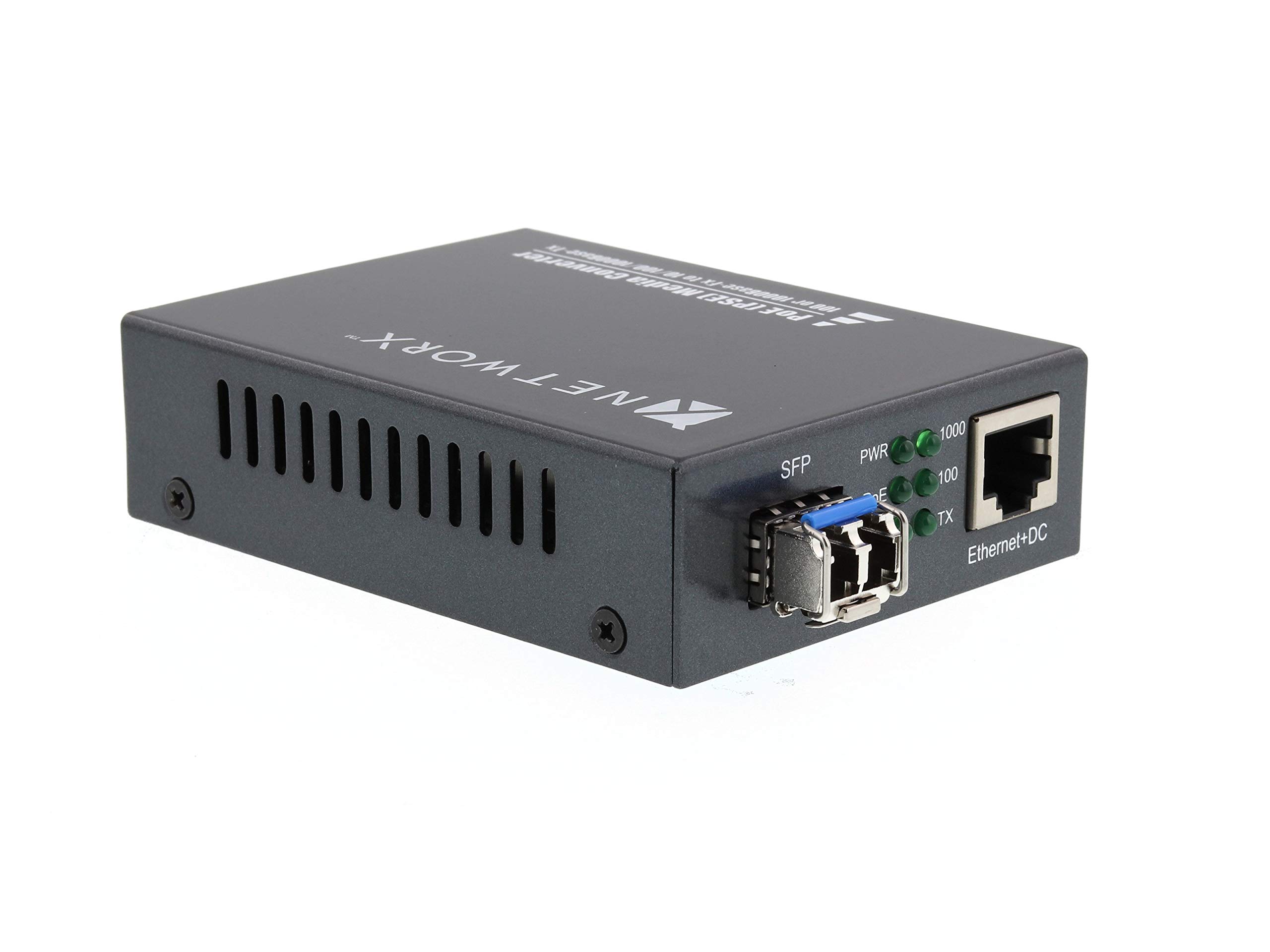Gigabit PoE Fiber Media Converter - 1000Base-LX-LC Single Mode | High-Speed Network Device for Office & Industrial Ethernet Connections