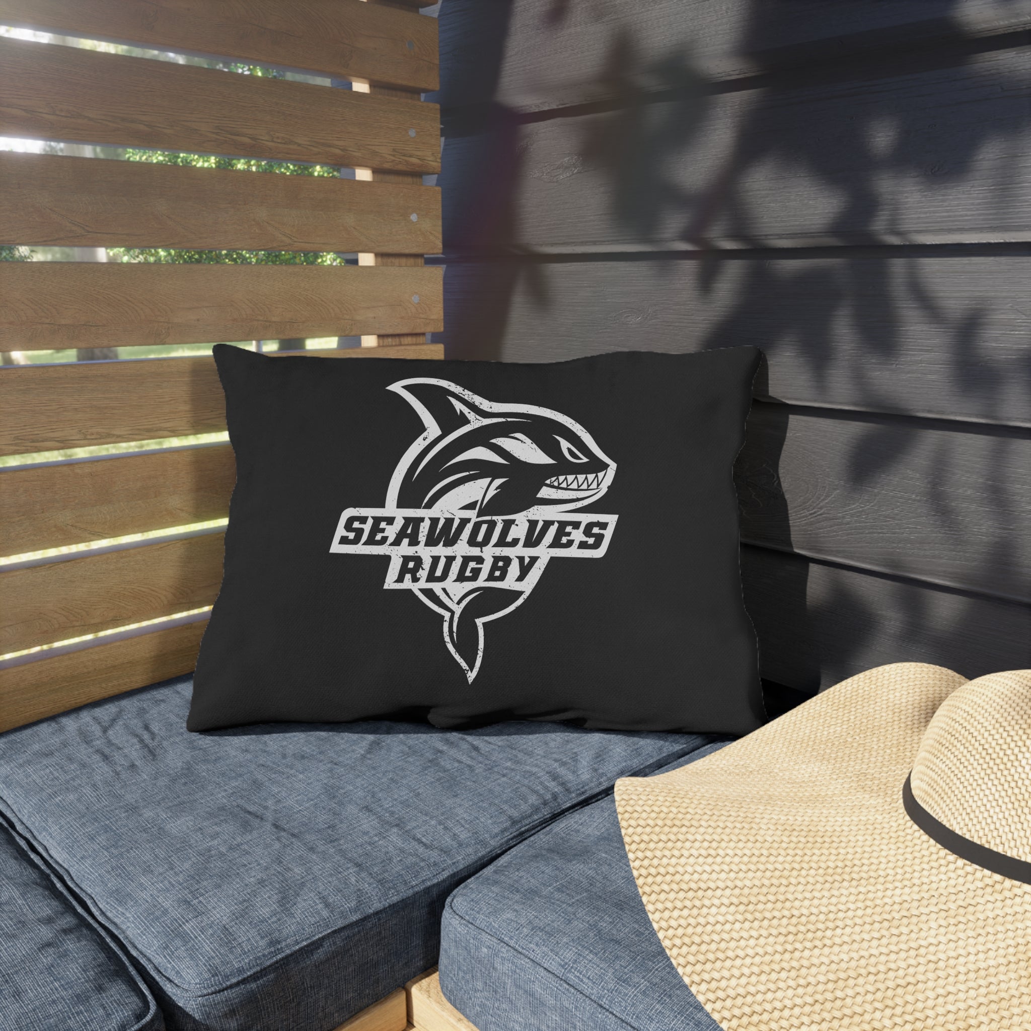 Seawolves Outdoor Pillow - Waterproof & UV Resistant Decorative Throw Pillow for Patio, Garden, Poolside - Perfect for Outdoor Furniture, Camping & Beach Decor