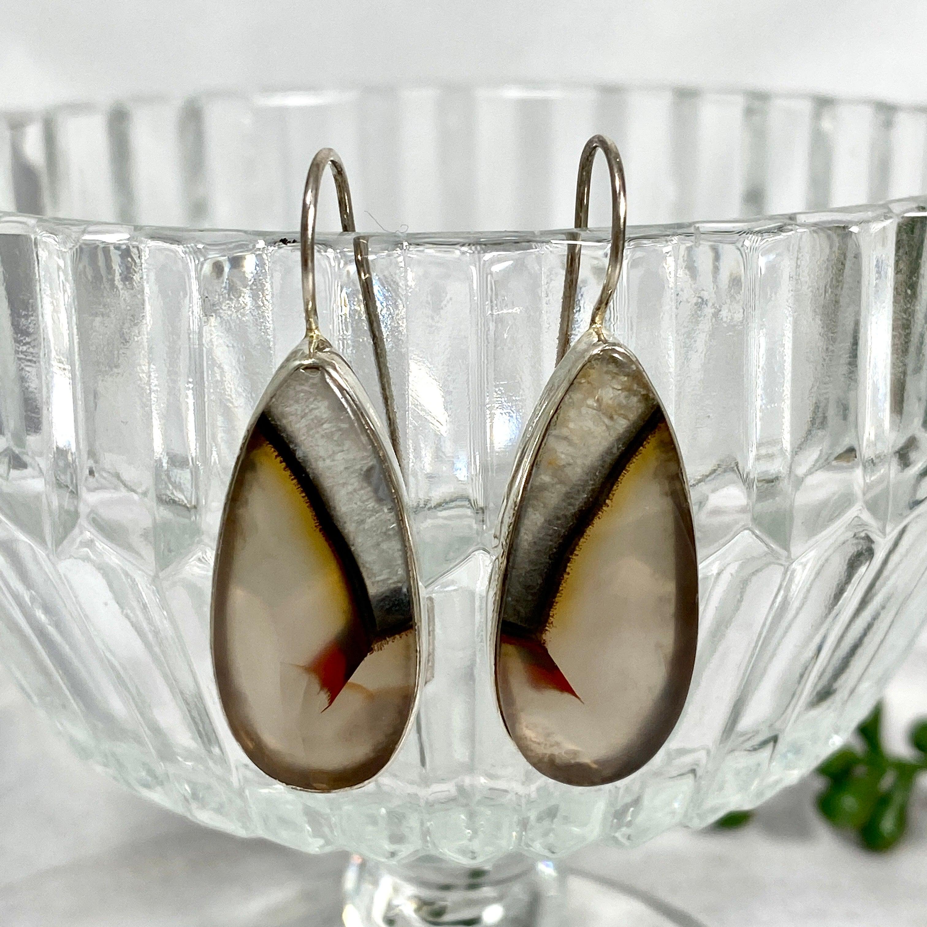 Sardonyx Teardrop Fixed Hook Earrings for Women - Elegant Dangle Jewelry KEGJ1144 - Perfect for Parties, Weddings & Evening Events